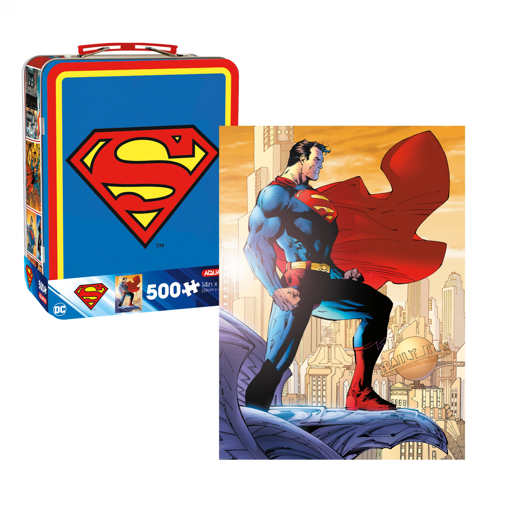 Superman 500 Piece Jigsaw Puzzle & Fun Box Set, Multi-Color