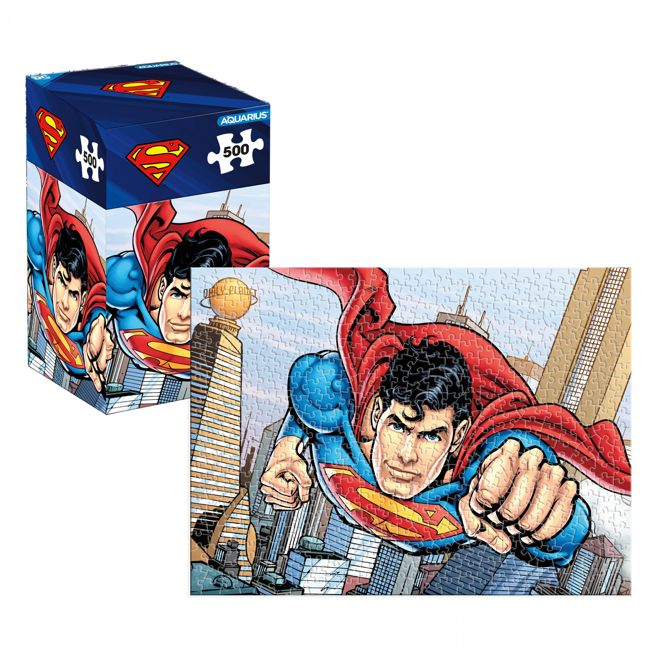 Superman City Flying 500 Piece Jigsaw Puzzle, Multi-Color
