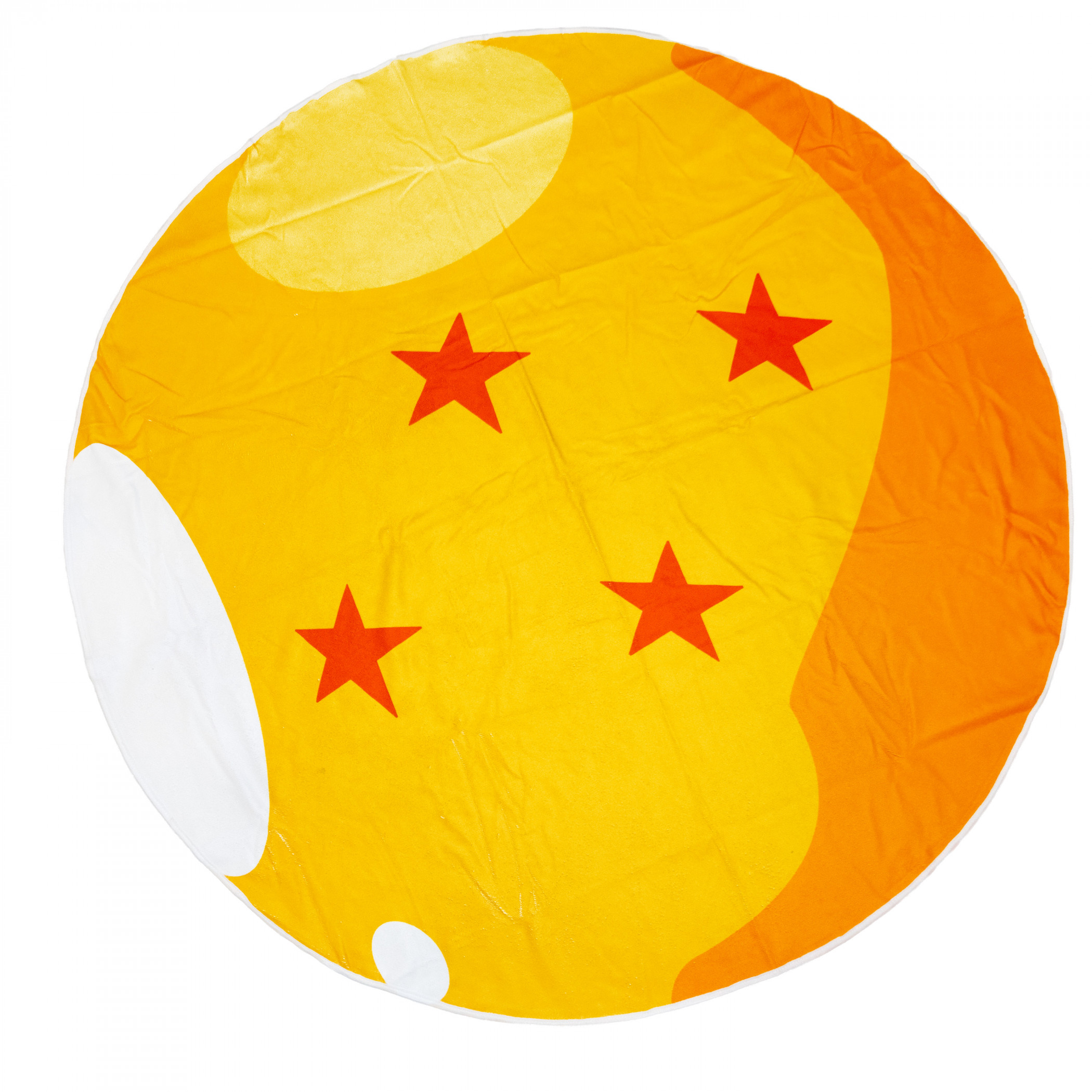 Dragon Ball Z Dragon Ball 4 Round 50X50 Towel, Orange