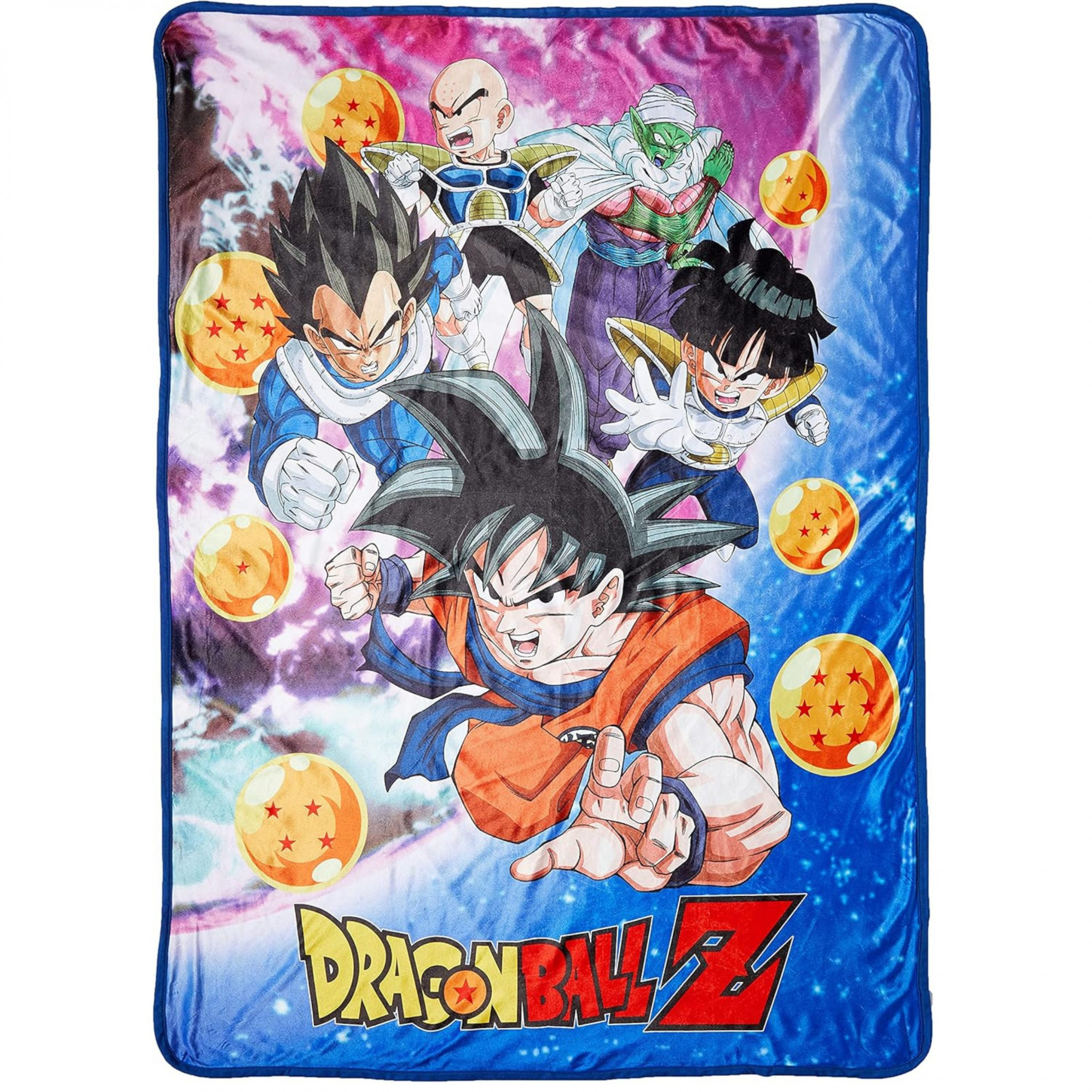 Dragon Ball Z Group Galaxy Throw Blanket, Multi-Color