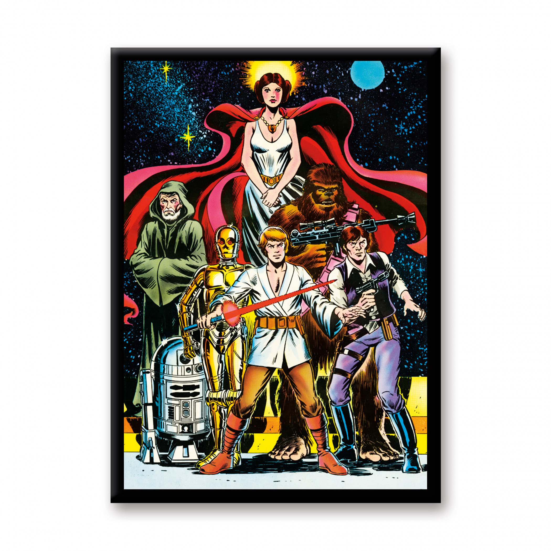 Star Wars Good Guys Retro Comic Poster Magnet, Multi-Color