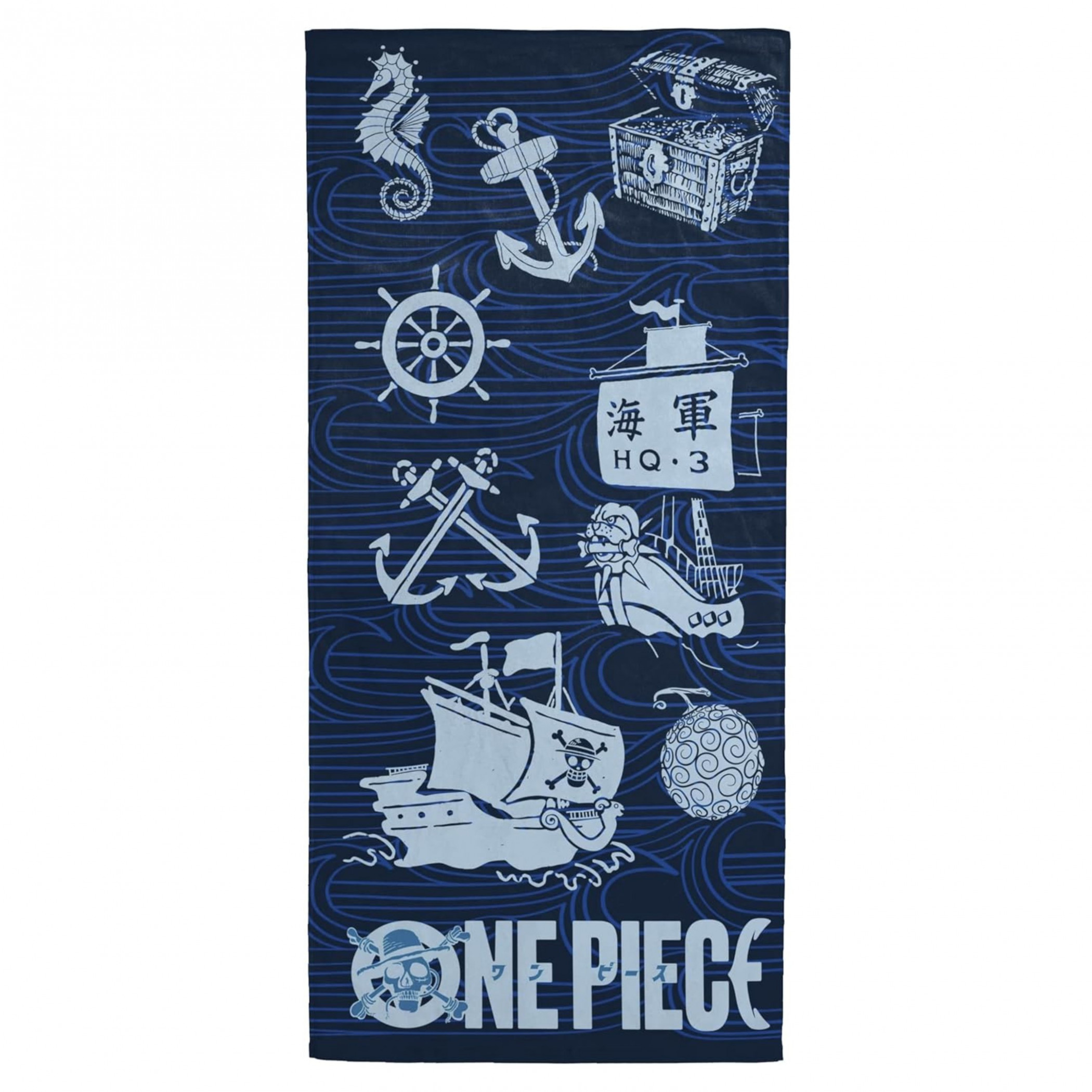 One Piece East Blue Sea Beach Towel, Blue