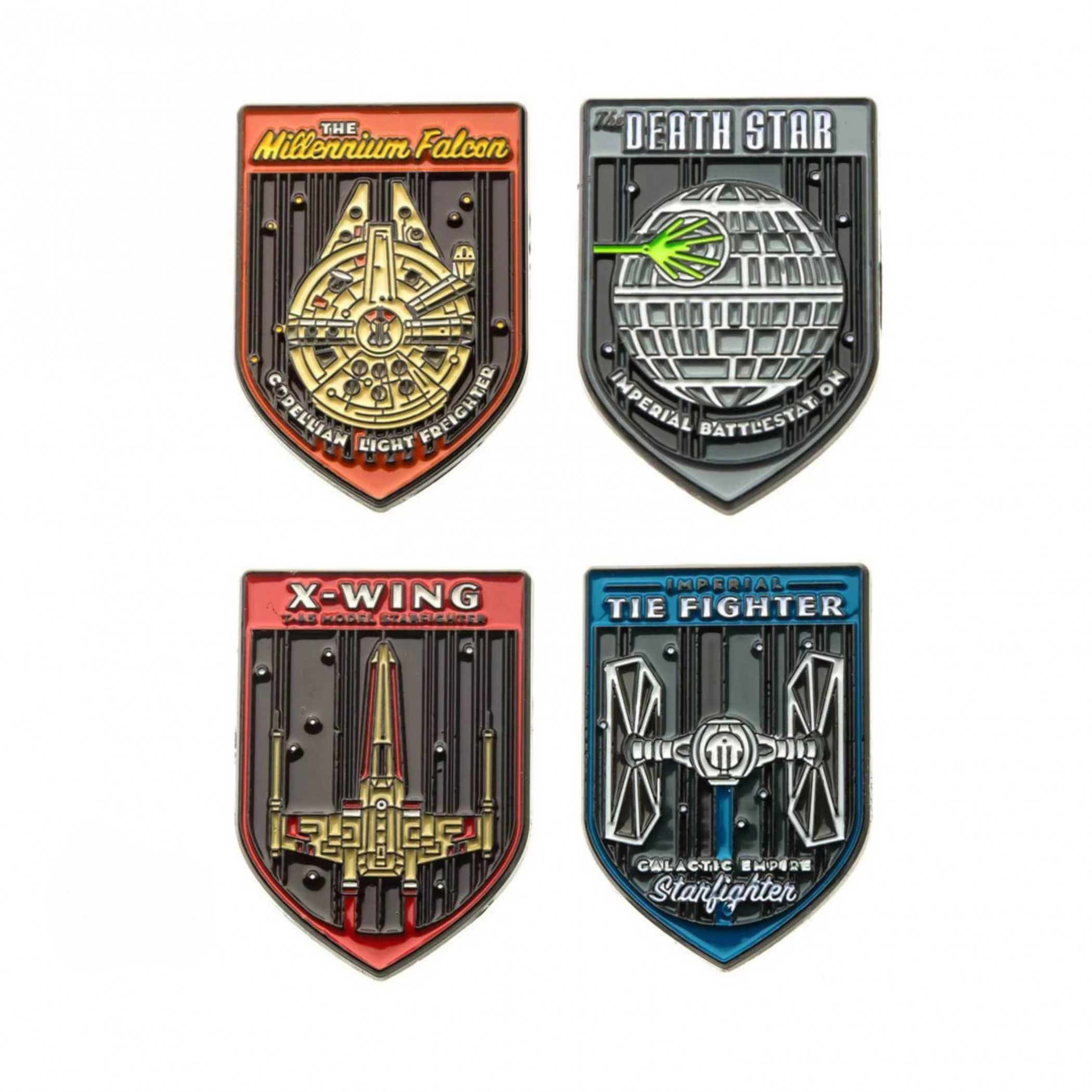 Star Wars Vehicles 4-Piece Lapel Pin Set, Multi-Color