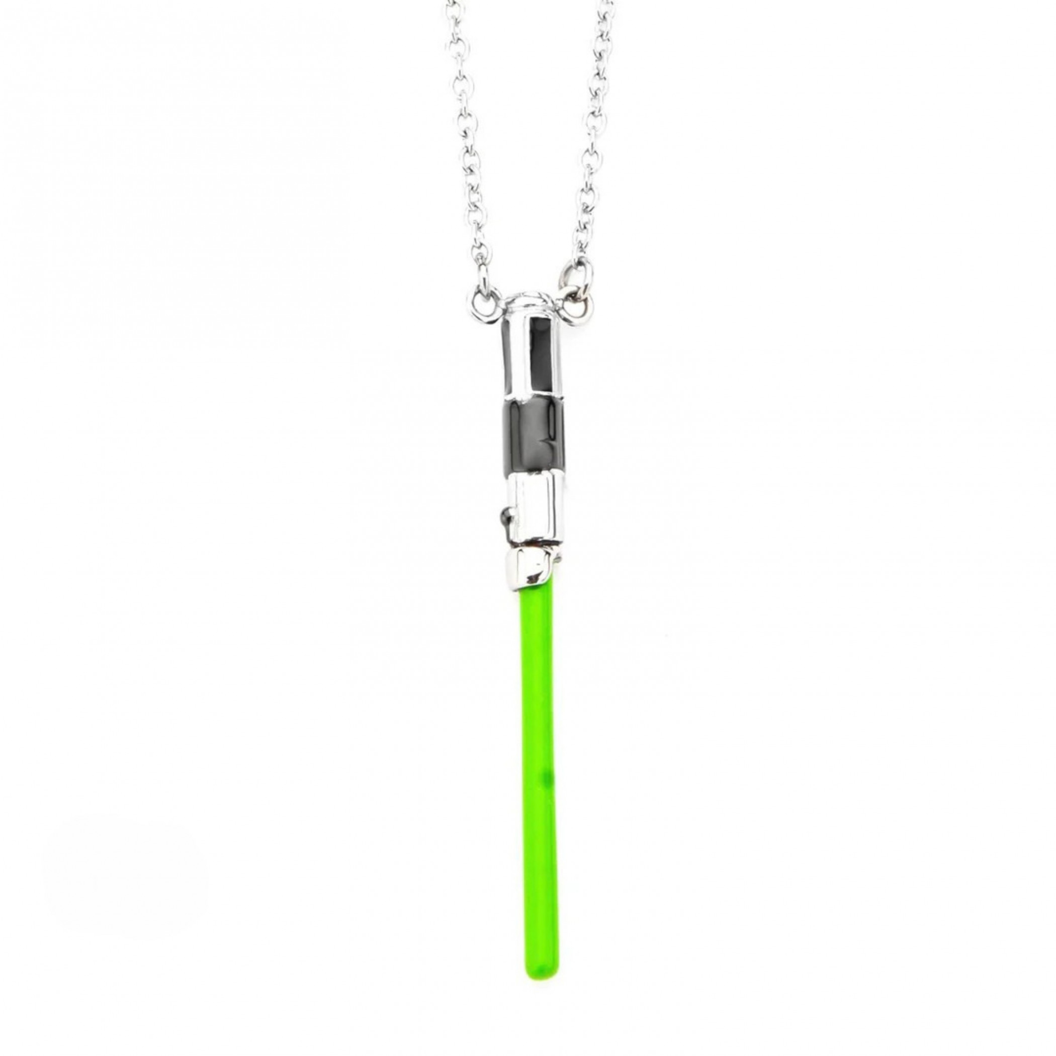 Star Wars Green Light Saber Pendant Necklace, Green