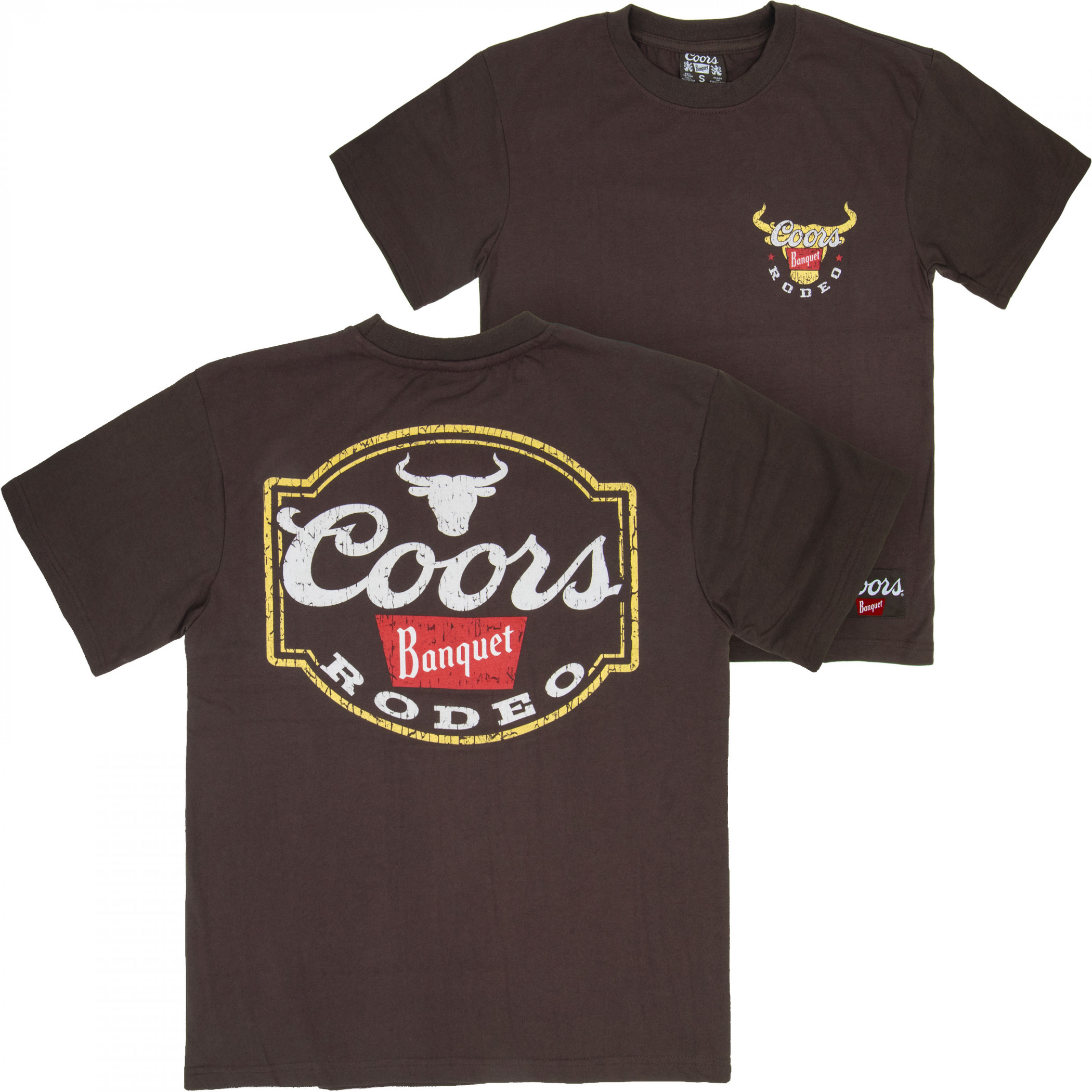 Coors Rodeo Premium Super Soft Heavyweight Front Patch Back Print T-Shirt