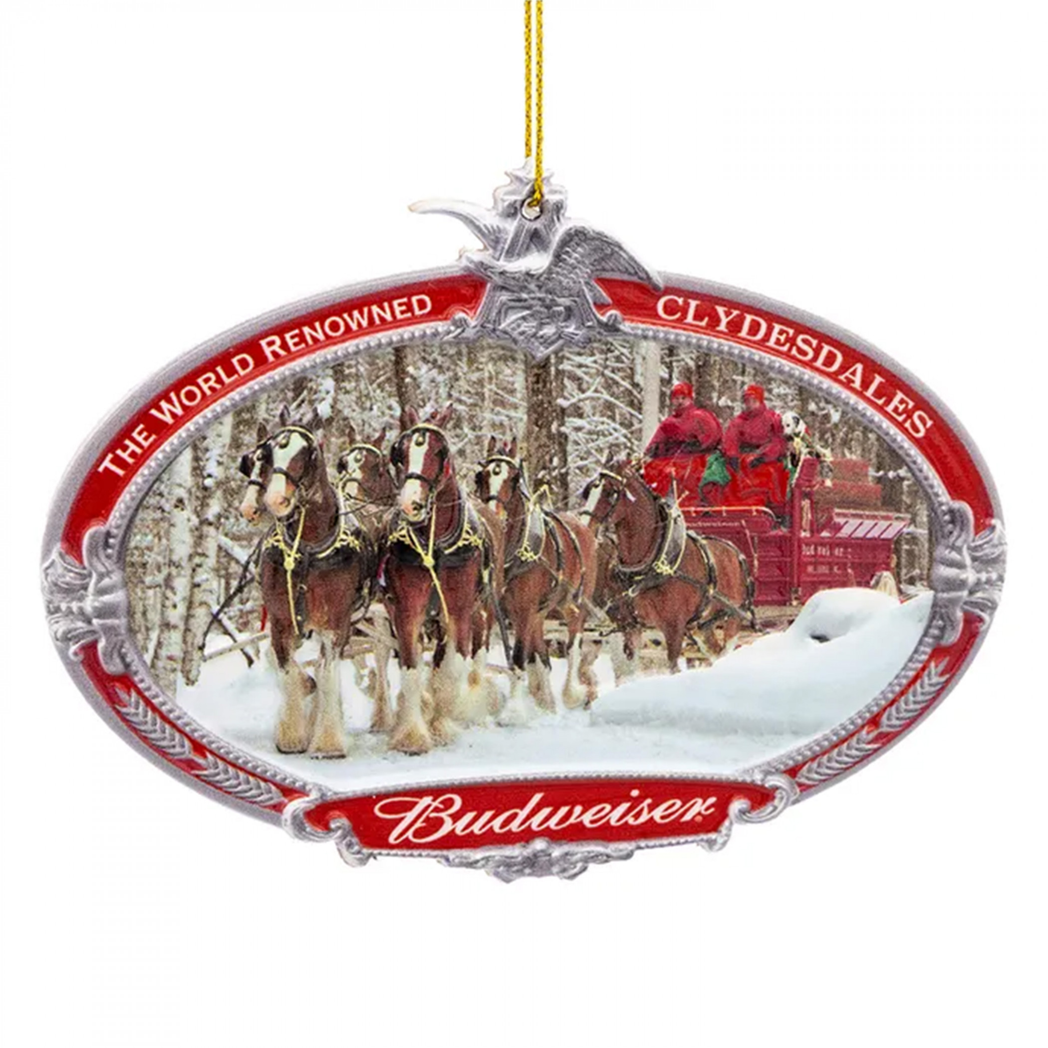 Budweiser 3D-Printed Clydesdales & Coach Ornament