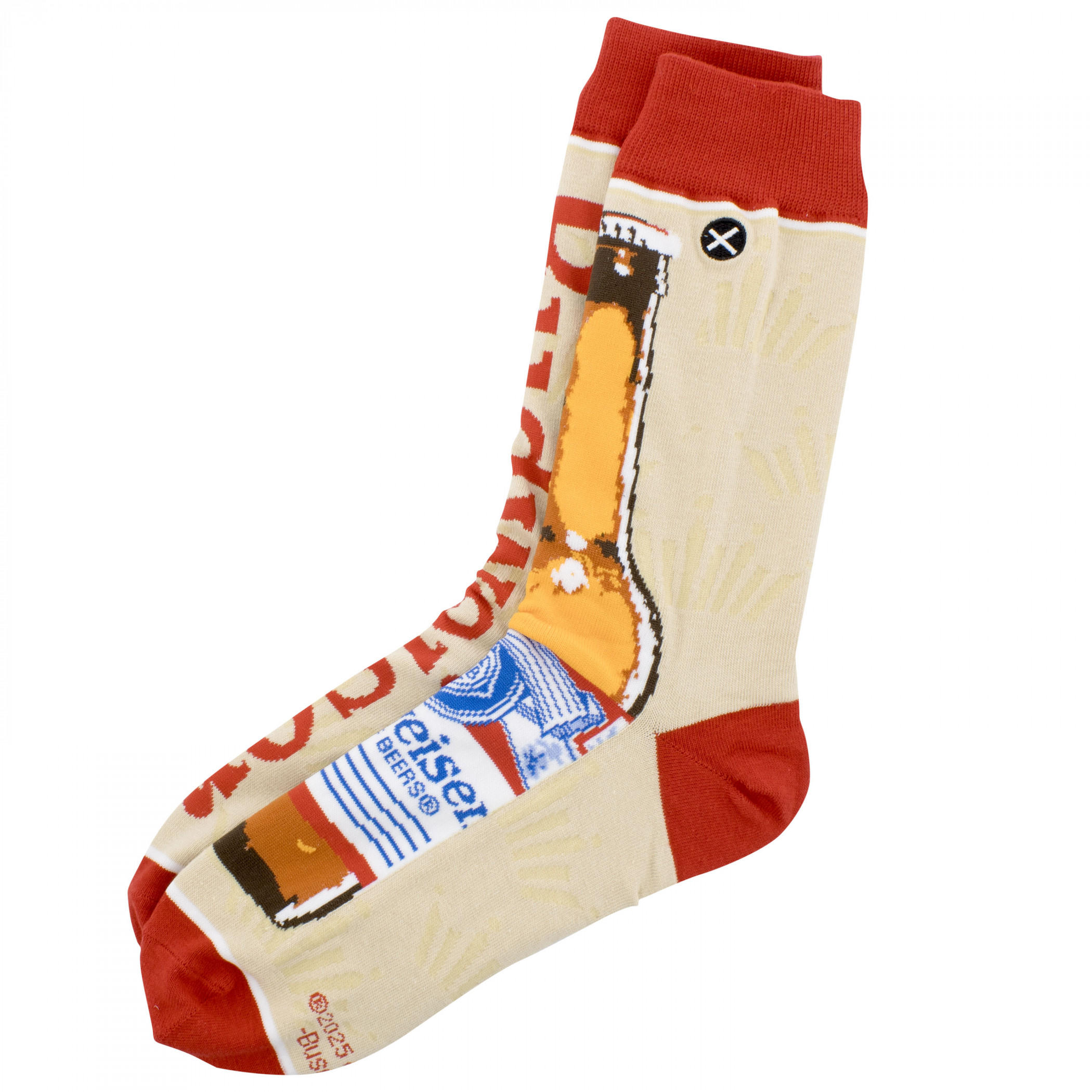 Budweiser Split Bottle and Logo Crew Socks