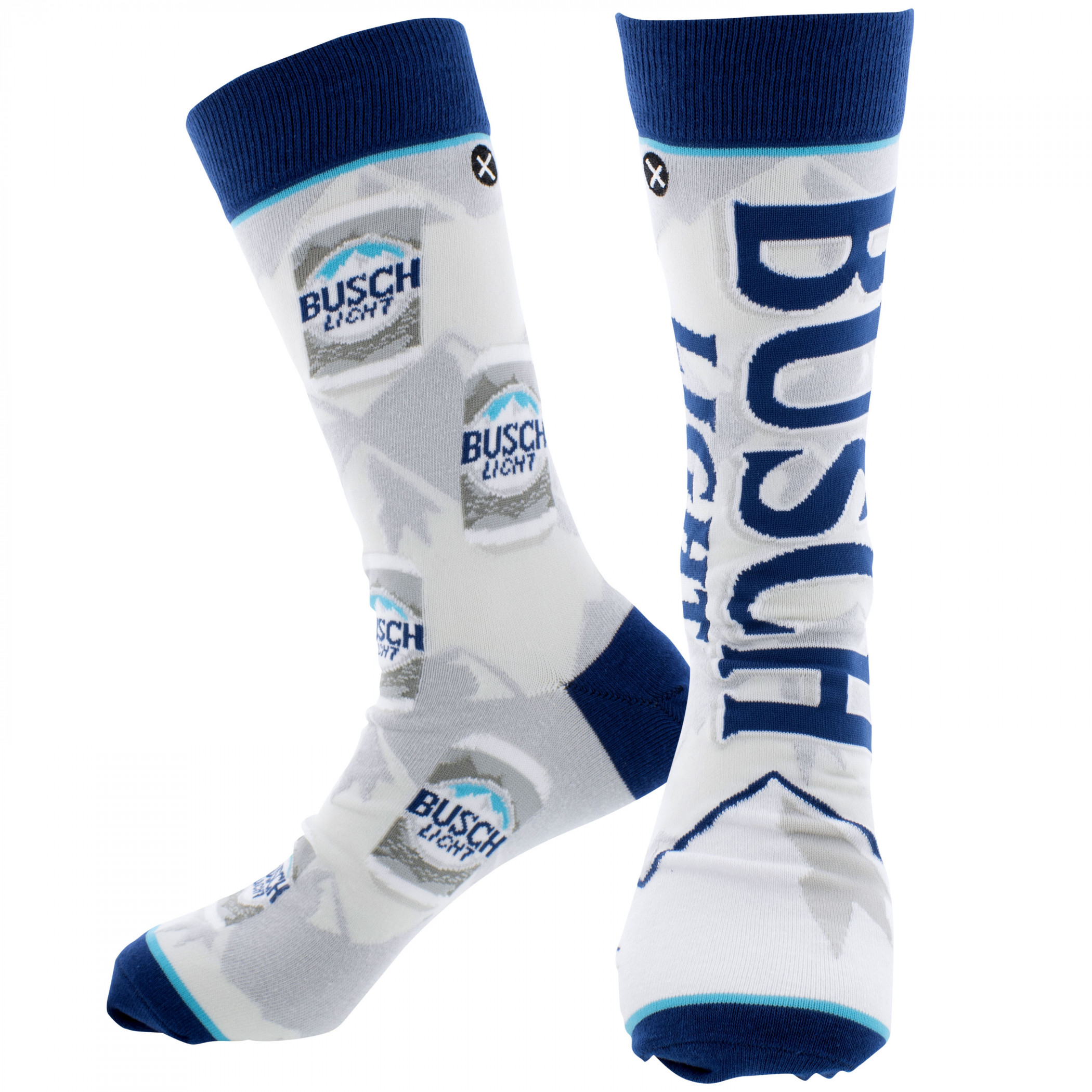 Busch Light Split Can and Logo Crew Socks