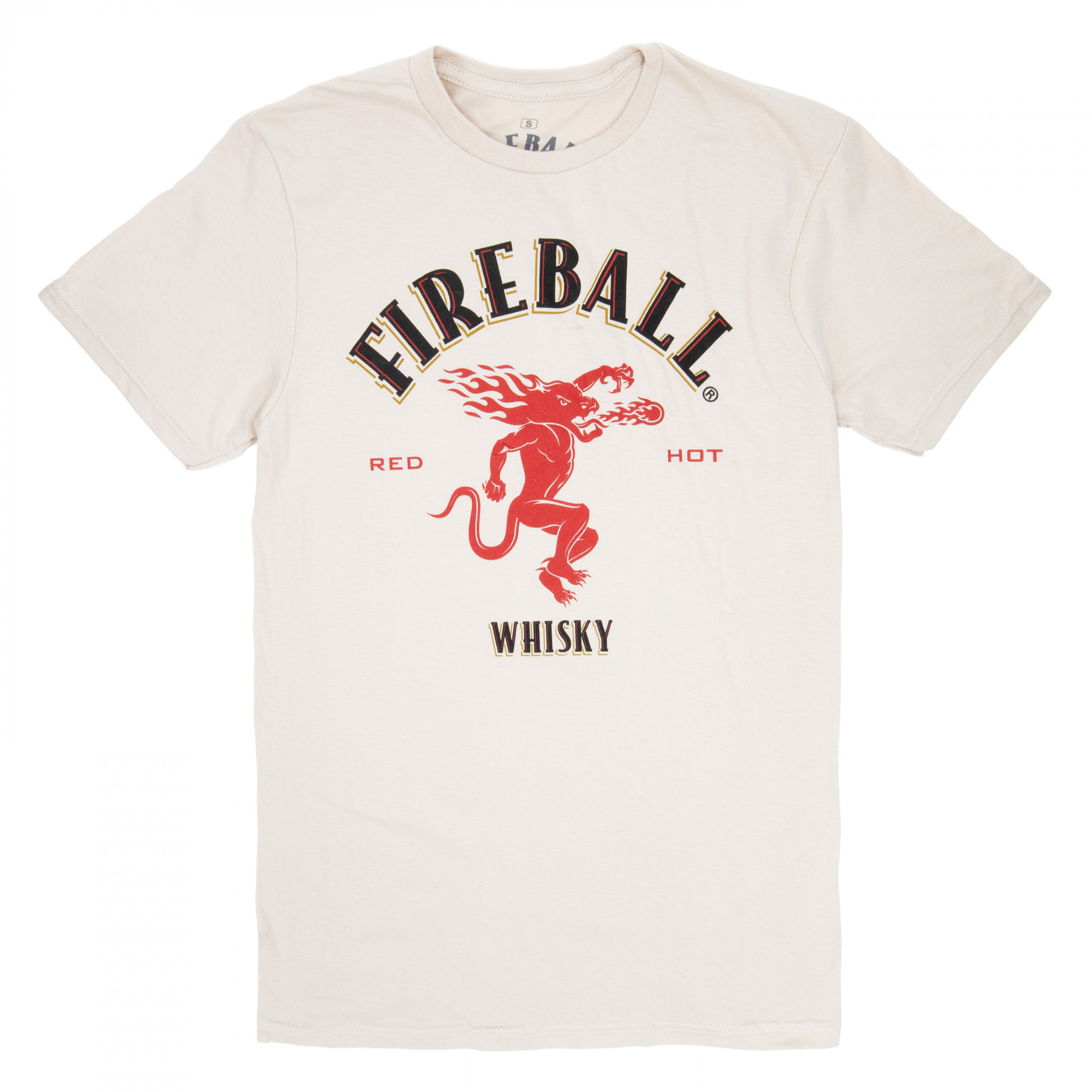 Fireball Whisky Logo Beige Colorway T-Shirt