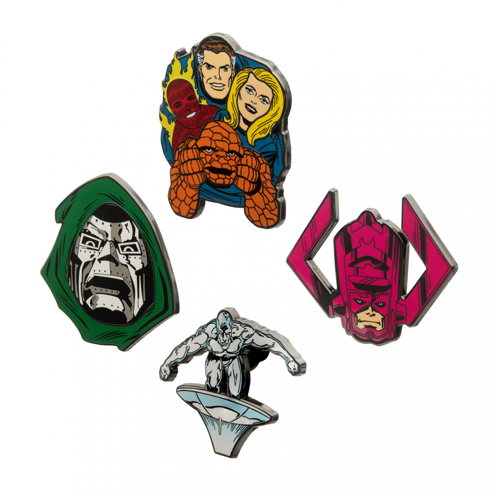 Fantastic 4 and Enemies Mystery Blind Box Pin, Multi-Color