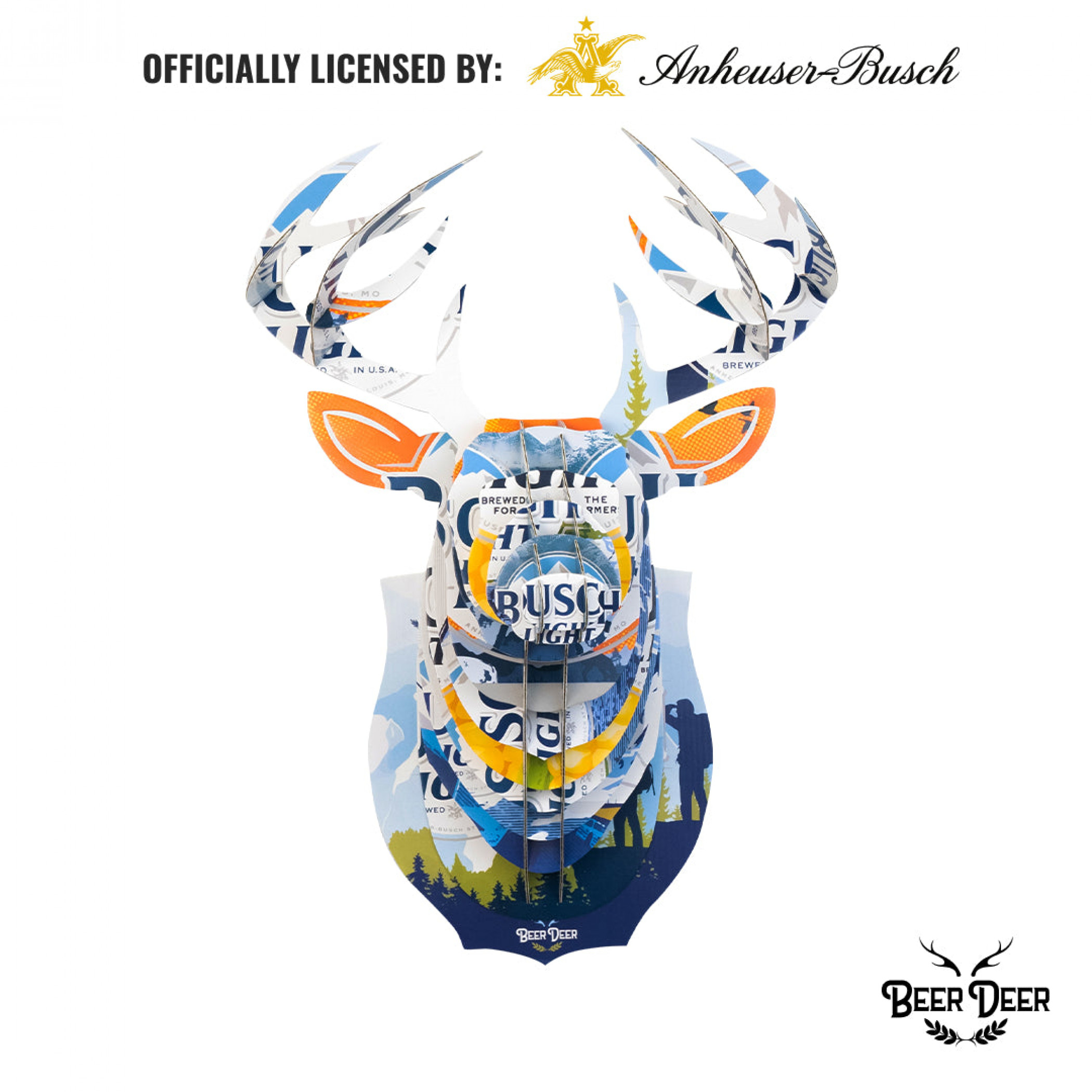 Busch Light Cardboard Deer Head Mount
