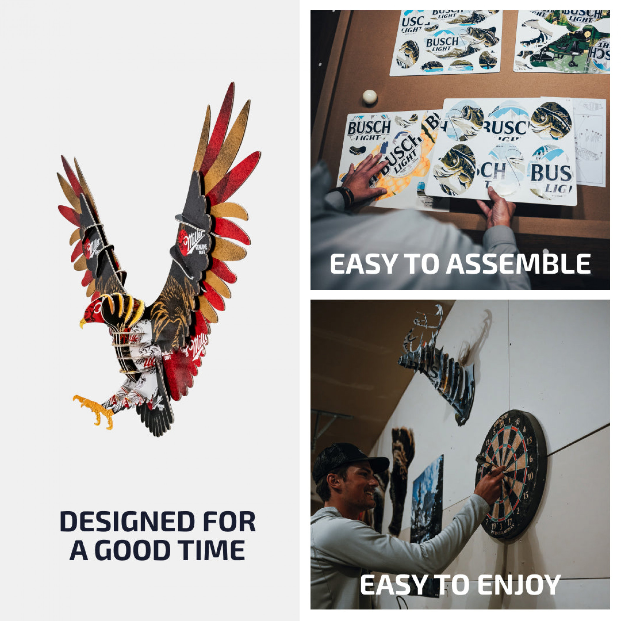 Miller Genuine Draft Cardboard Eagle Mount