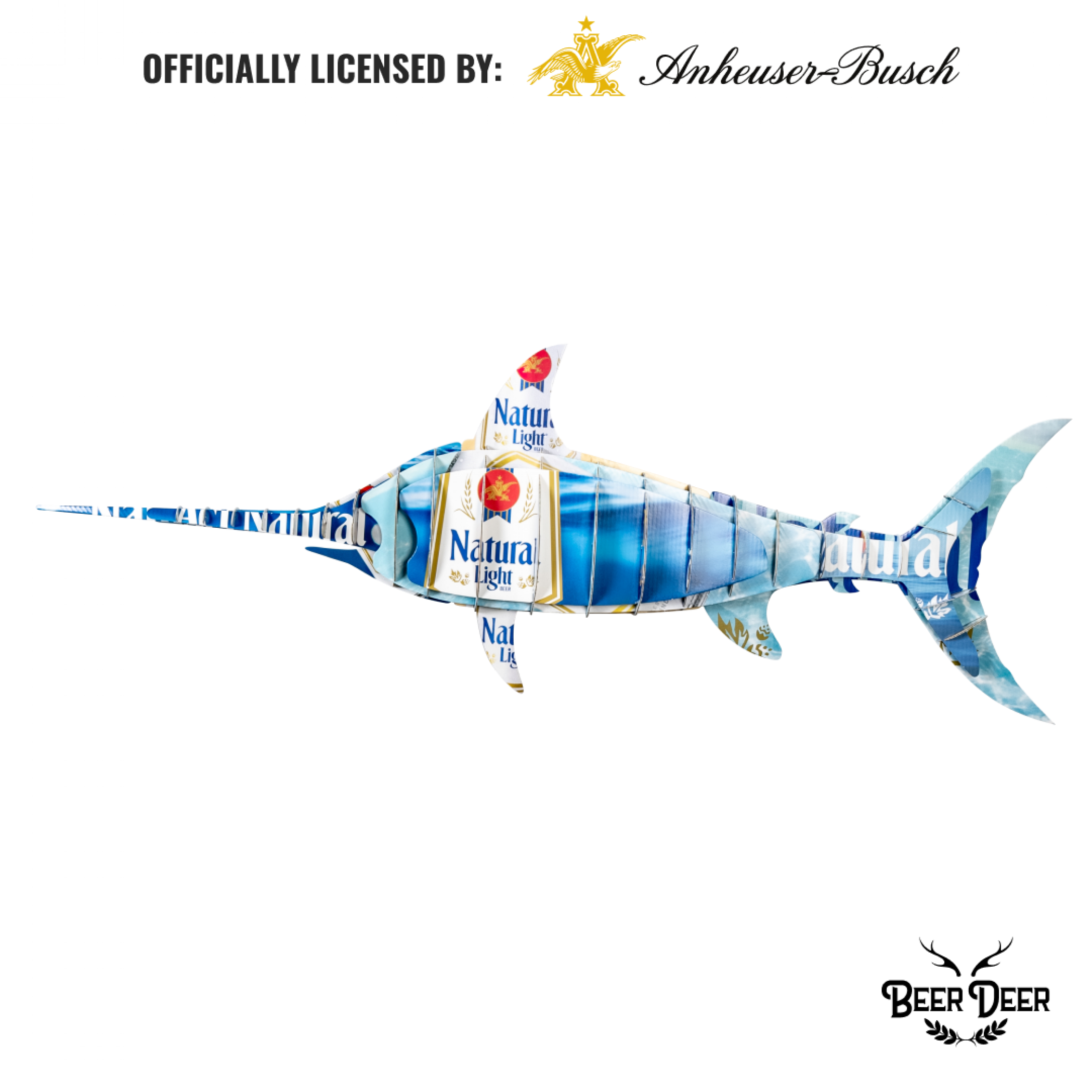 Natural Light Carboard Marlin Mount