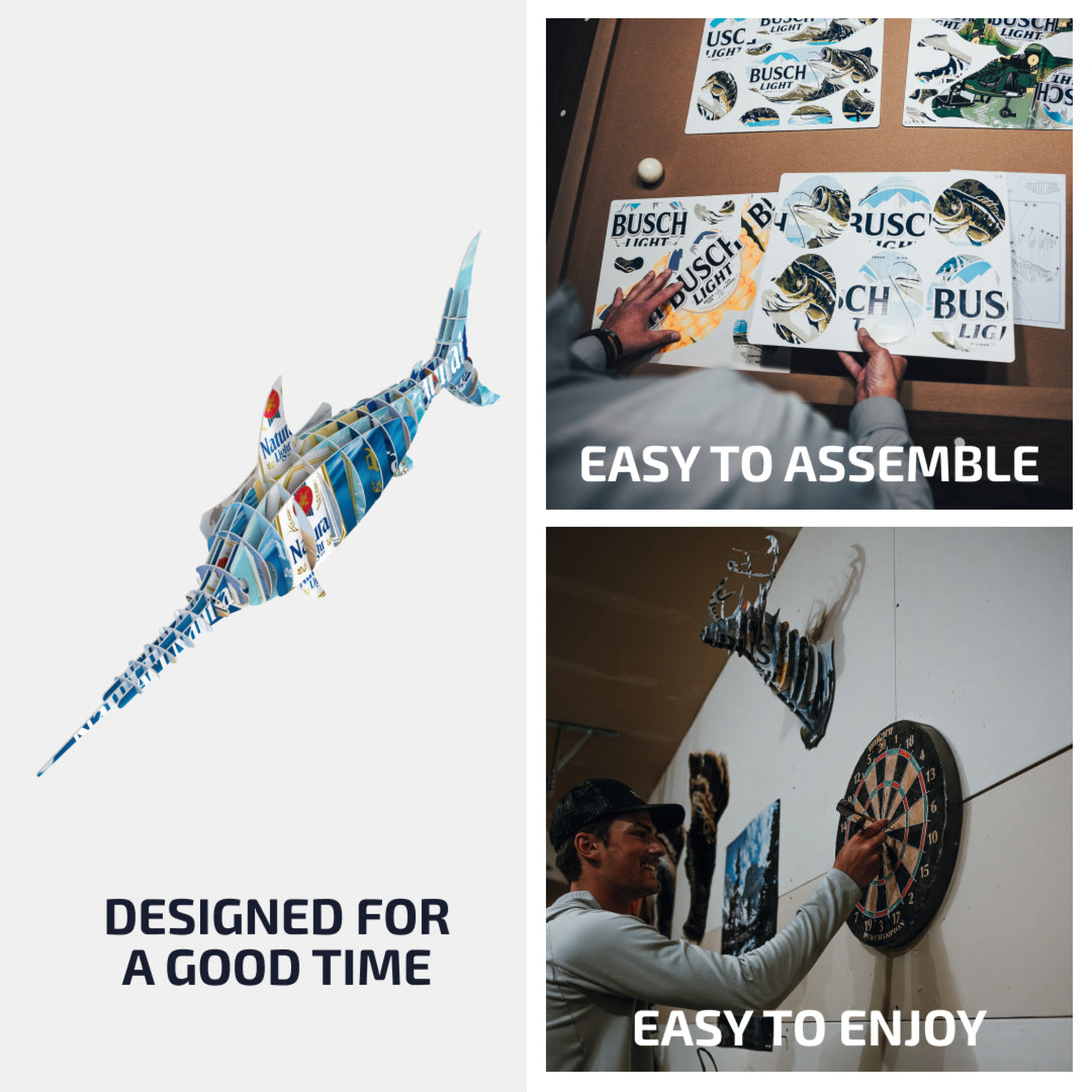 Natural Light Carboard Marlin Mount