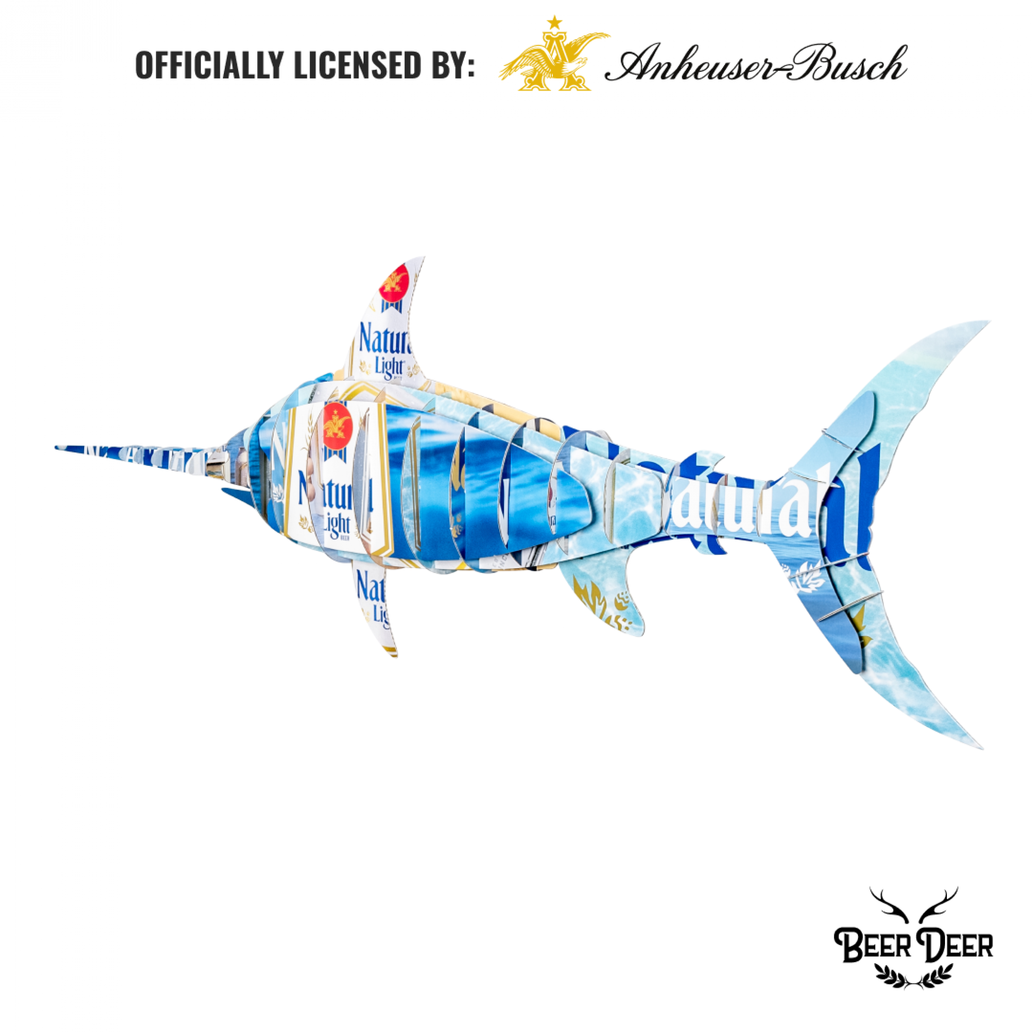 Natural Light Carboard Marlin Mount