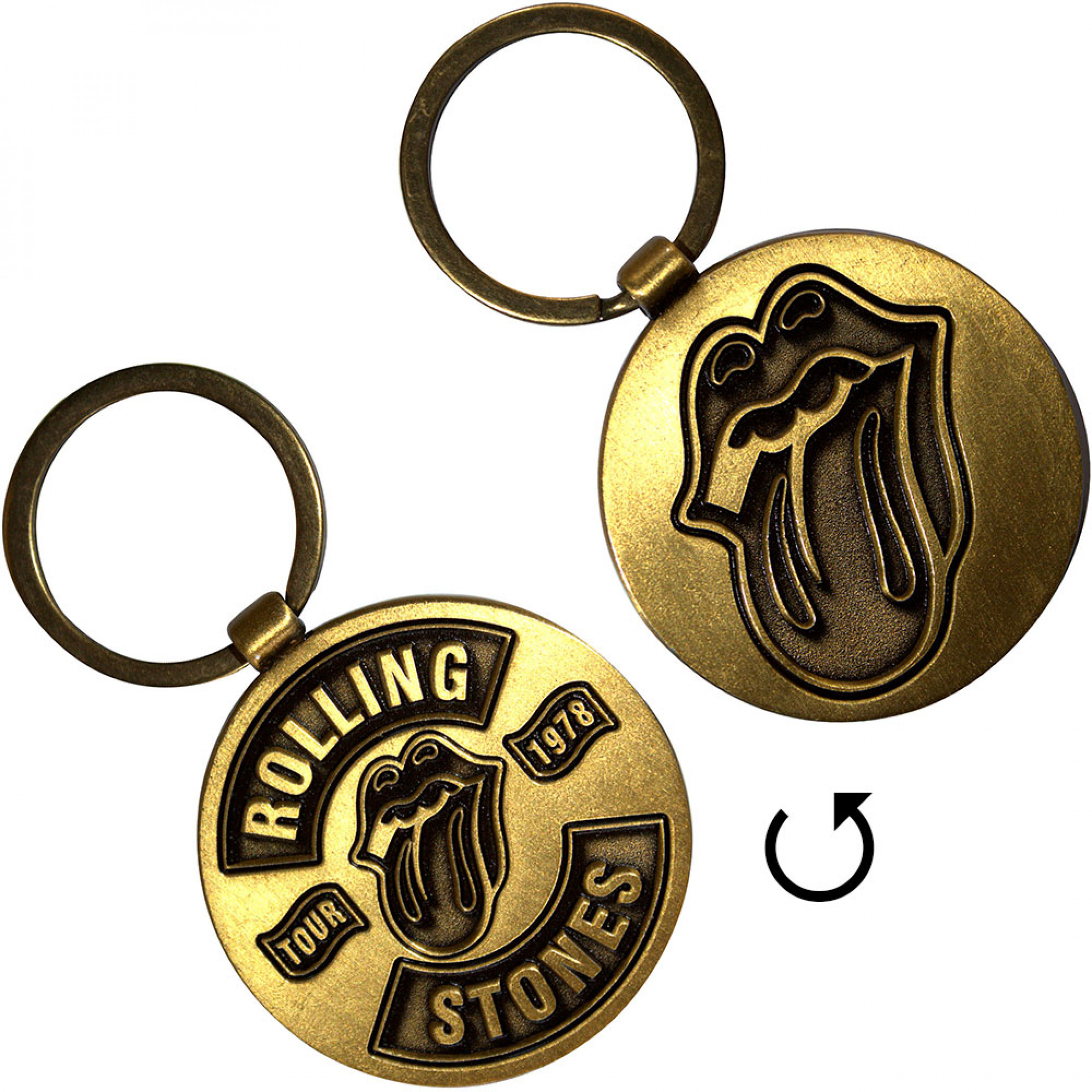The Rolling Stones Classic Tongue / Tour '78 Double Sided Keychain