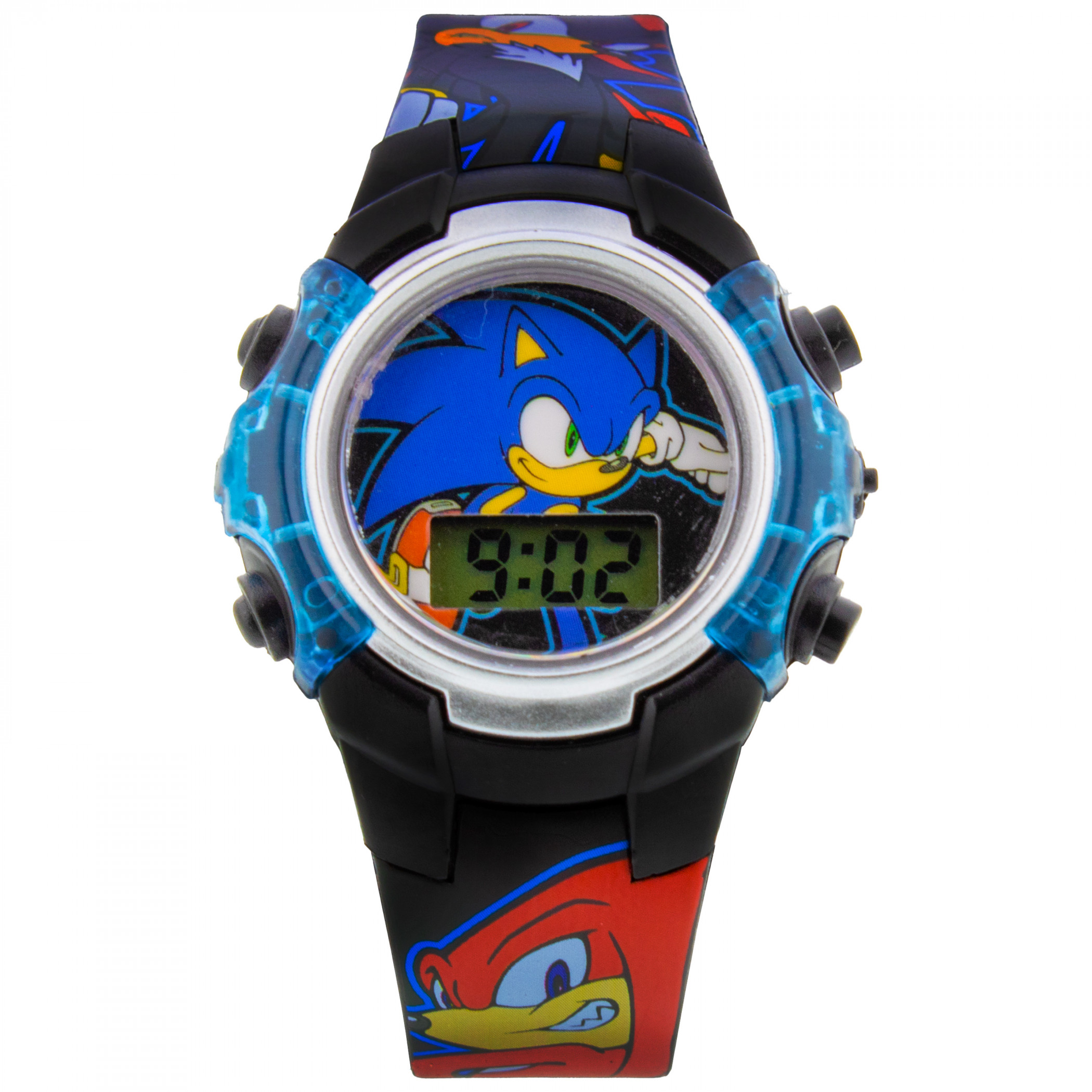 Sonic The Hedgehog Robotnik Shadow Knuckles & Tails Kids Digital Watch, Multi-Color