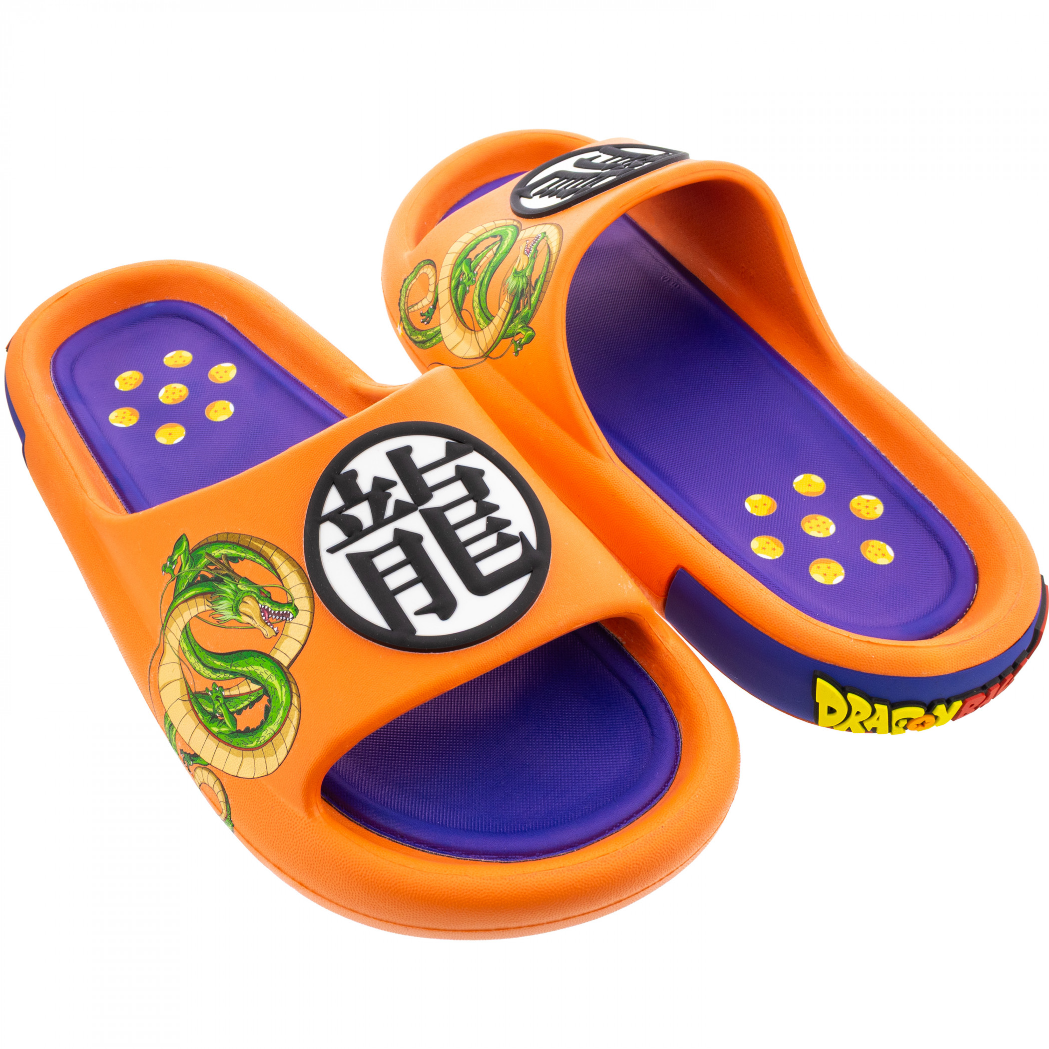 Dragon Ball Z Shenron Cloud Comfort Foam DBZ Slide Sandal, Orange