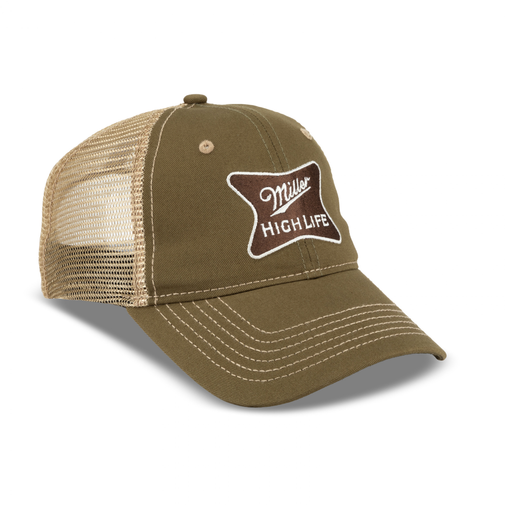 Miller High Life Logo Wavy Green Snapback Hat