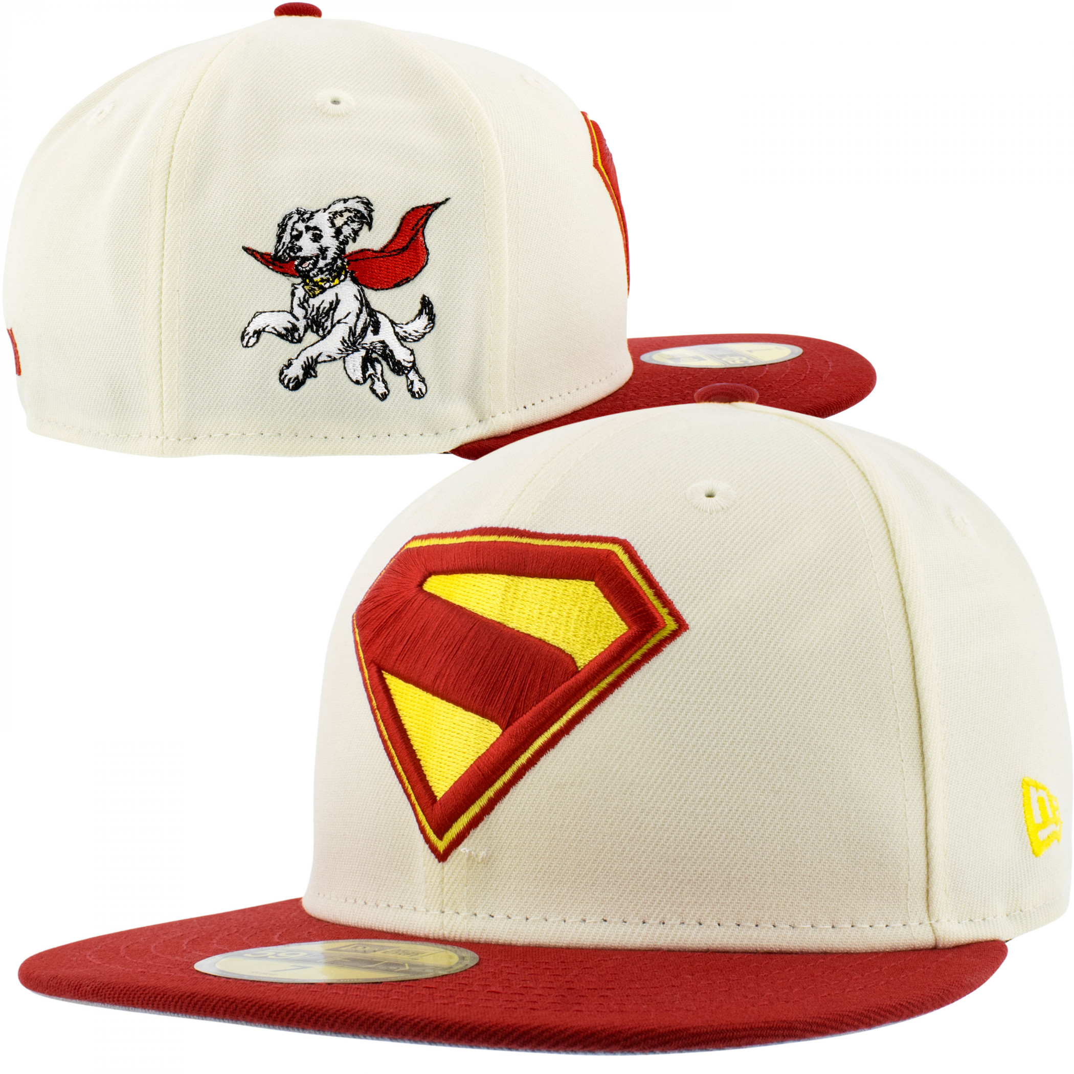 Superman 2025 Krypto New Era 59Fifty Fitted Hat, Beige