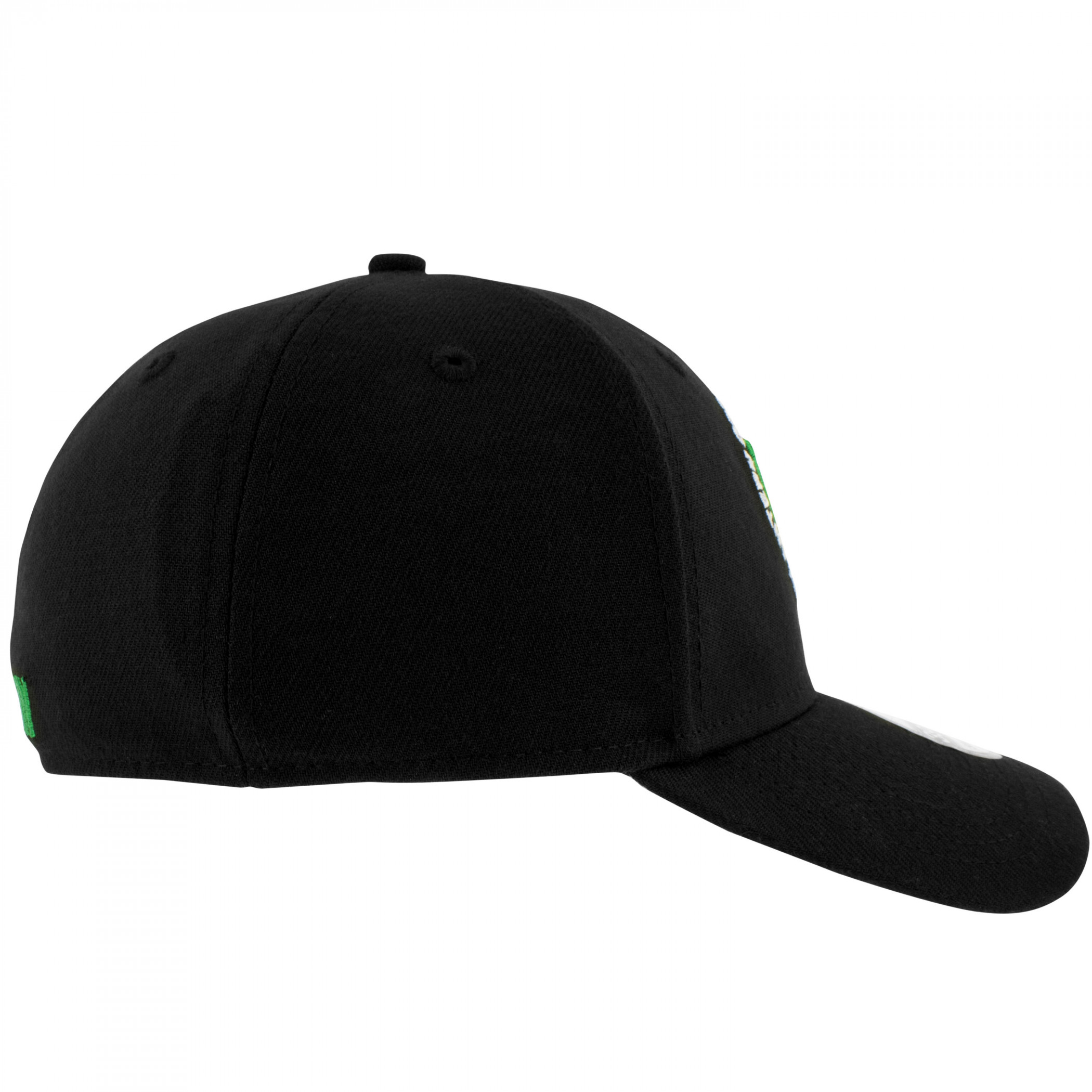 Green Lantern Logo New Era 39Thirty Fitted Hat Black