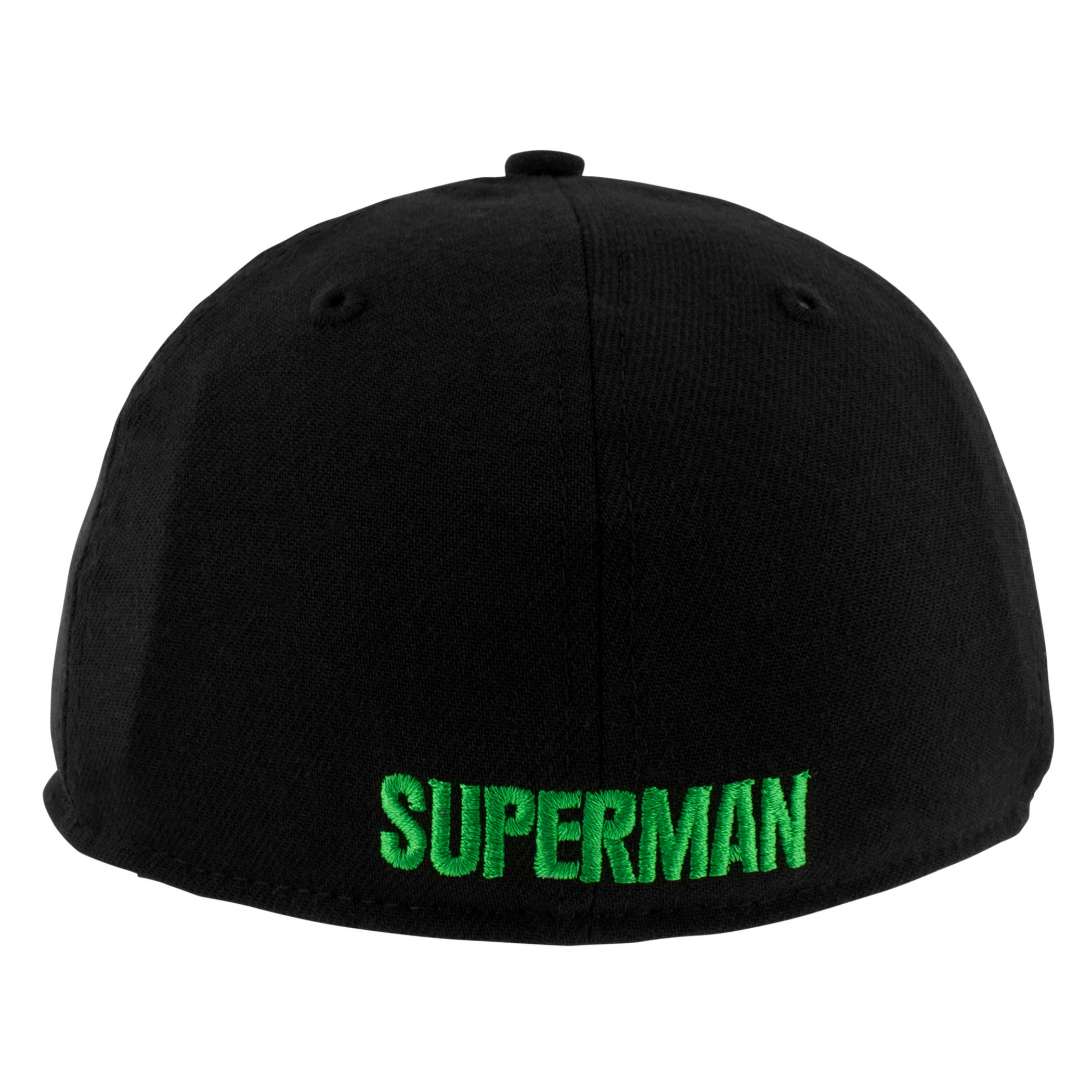 Green Lantern Logo New Era 39Thirty Fitted Hat Black