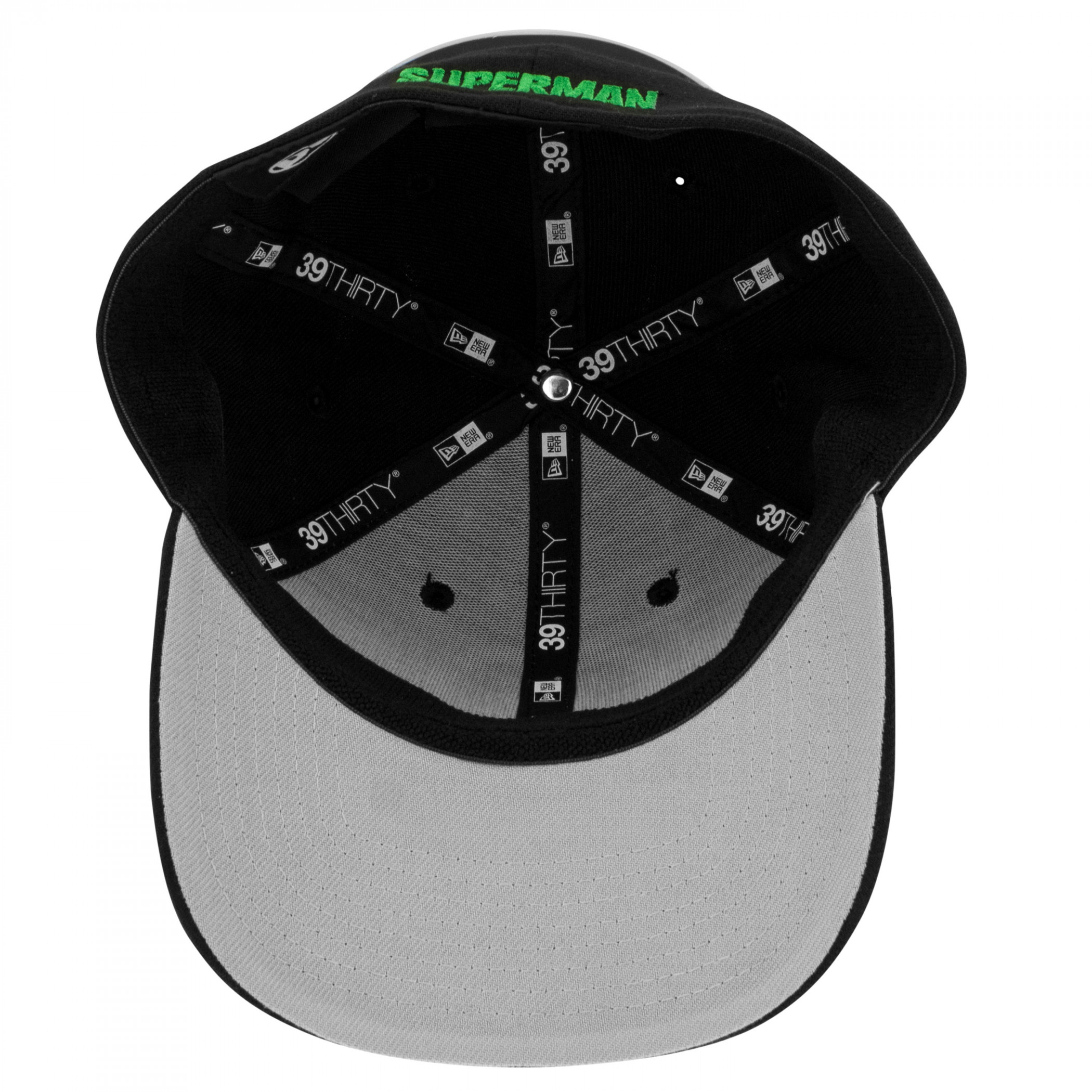 Green Lantern Logo New Era 39Thirty Fitted Hat Black