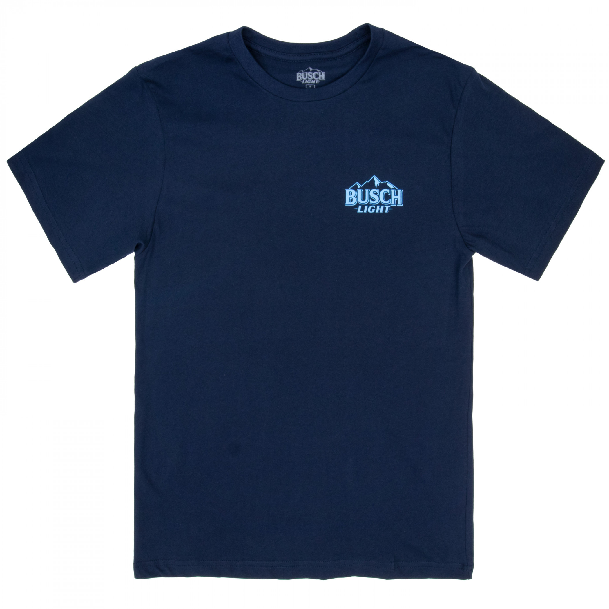 Busch Light Racing Car Front and Back Print T-Shirt