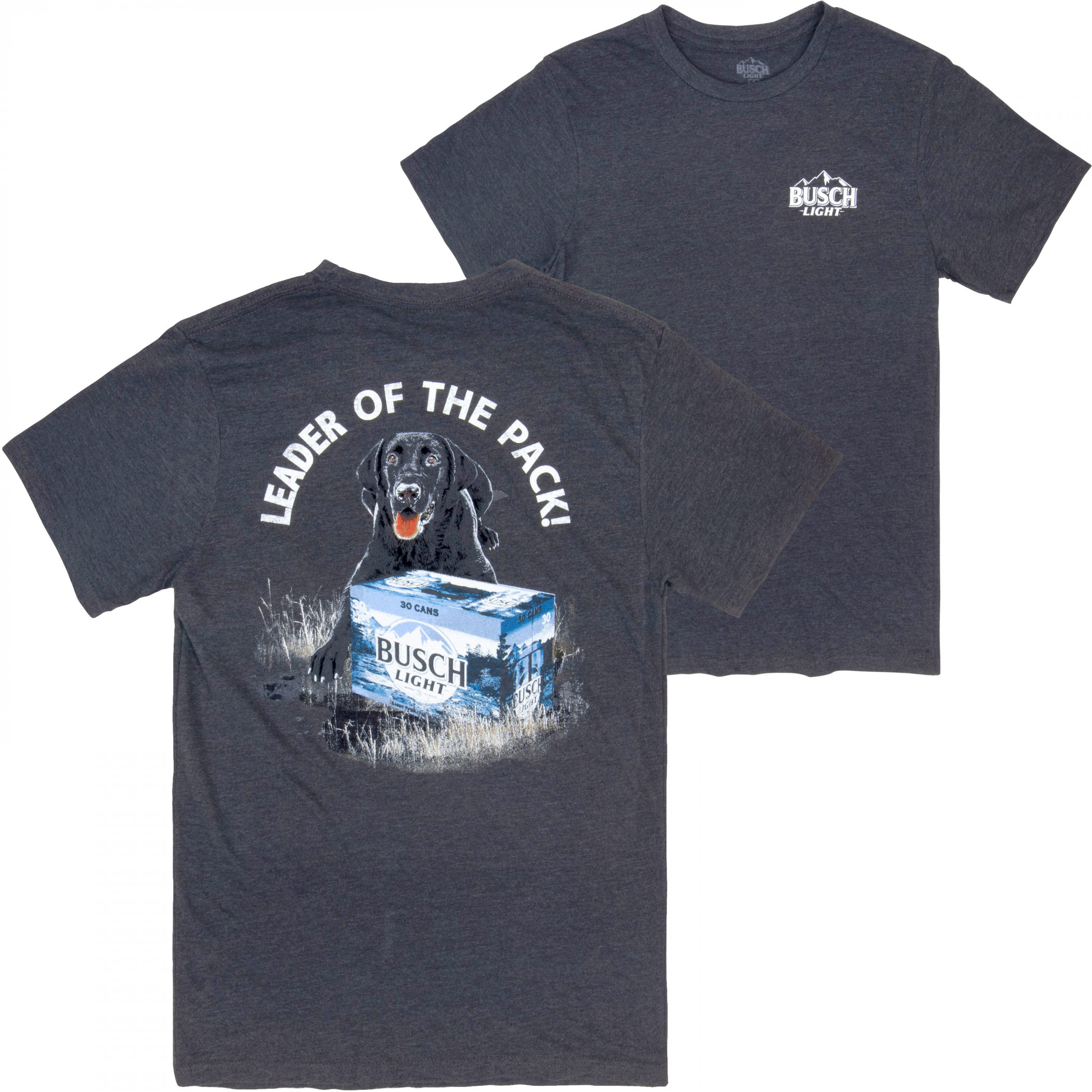 Busch Light Leader of the Pack Front and Back Print T-Shirt
