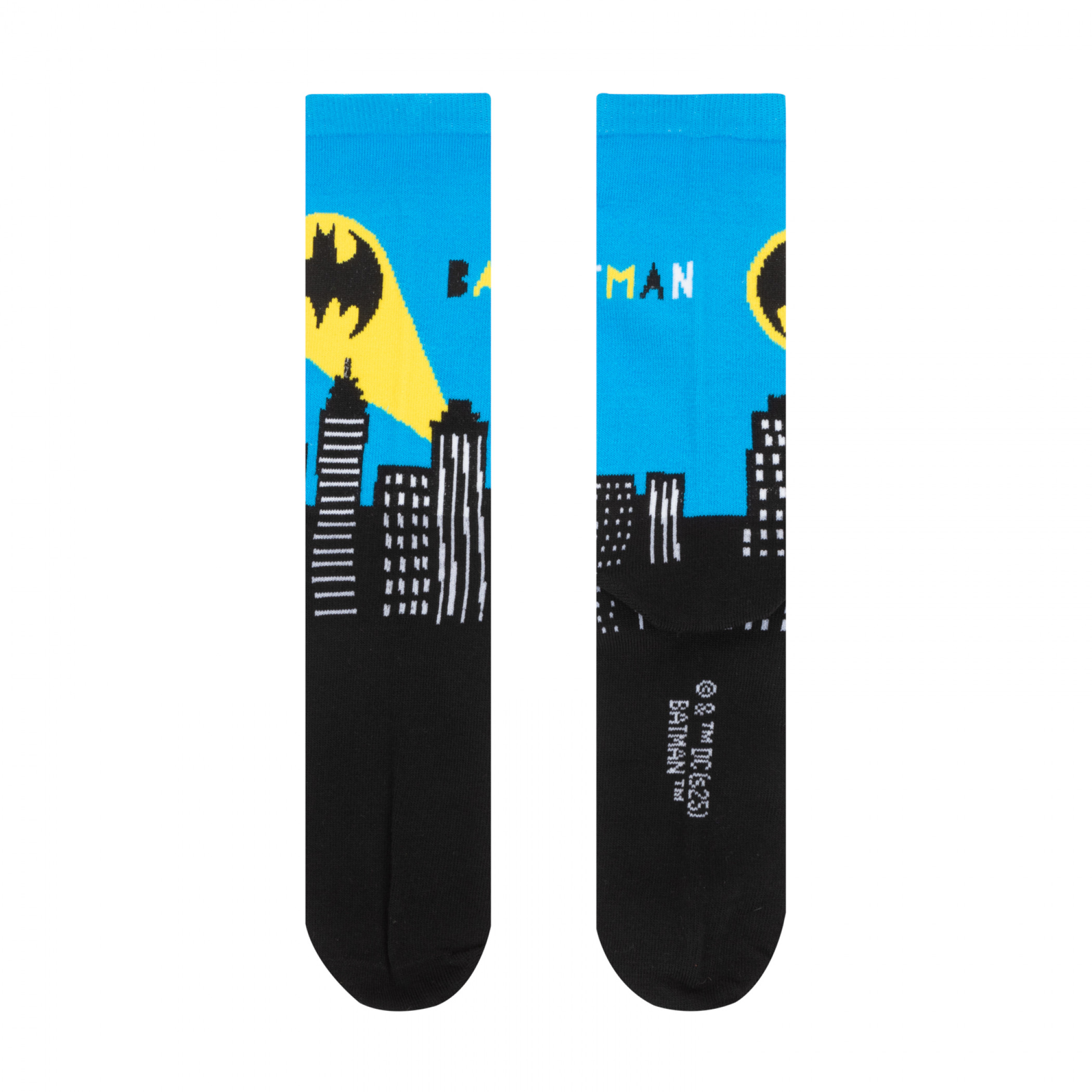 Batman Gotham at Night Crew Socks, Black