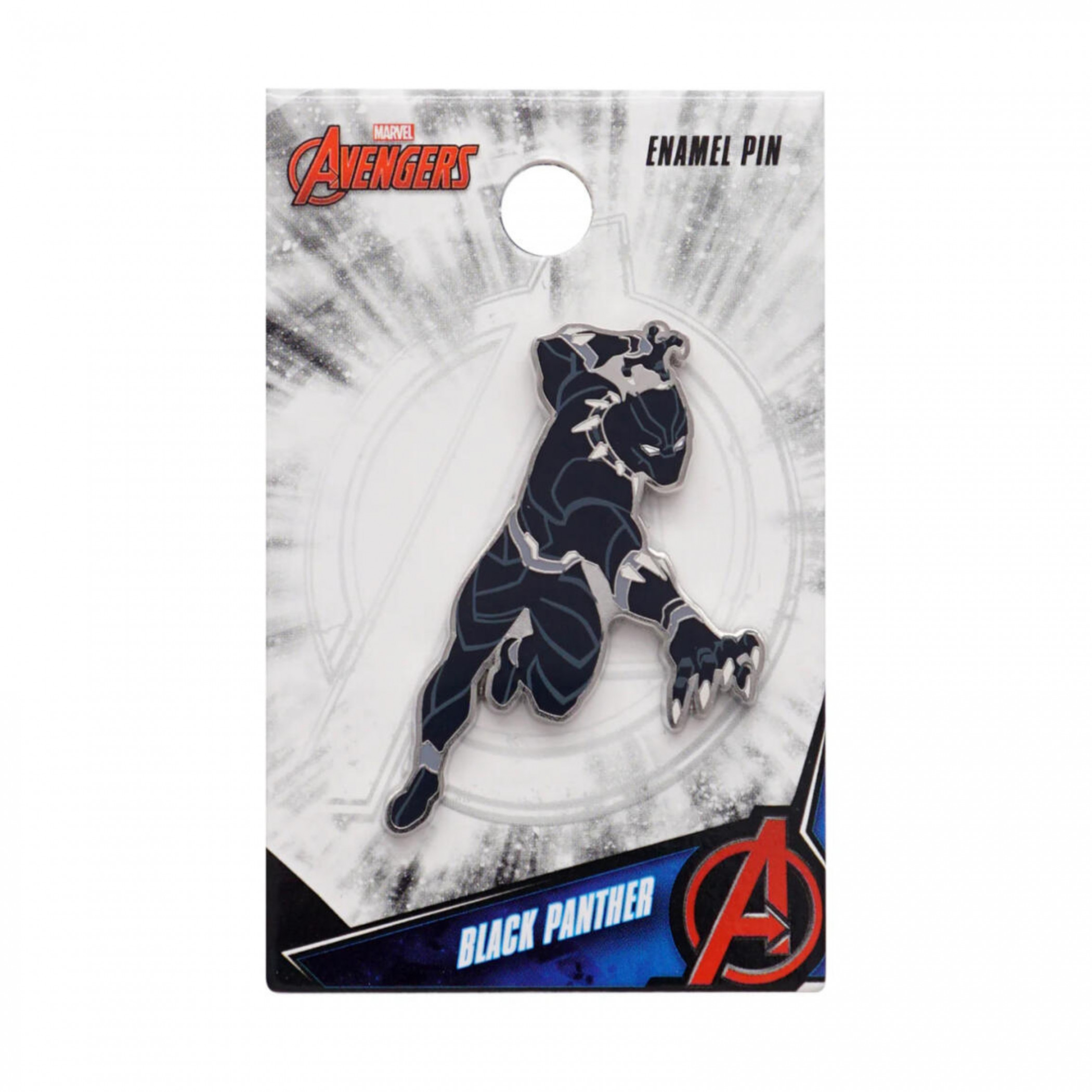 Black Panther Strike Enamel Pin, Black