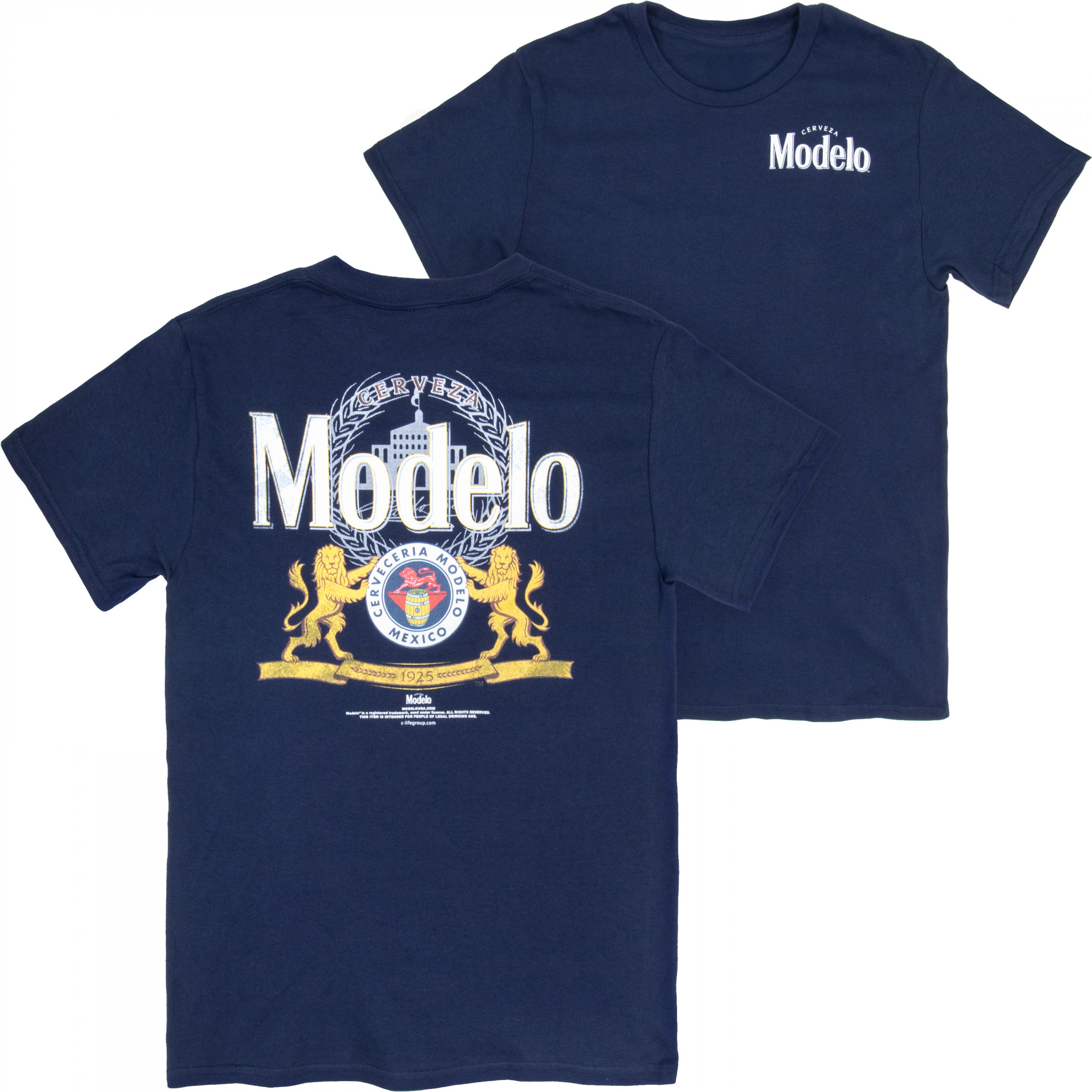 Modelo Logo Front Back Crew T-Shirt