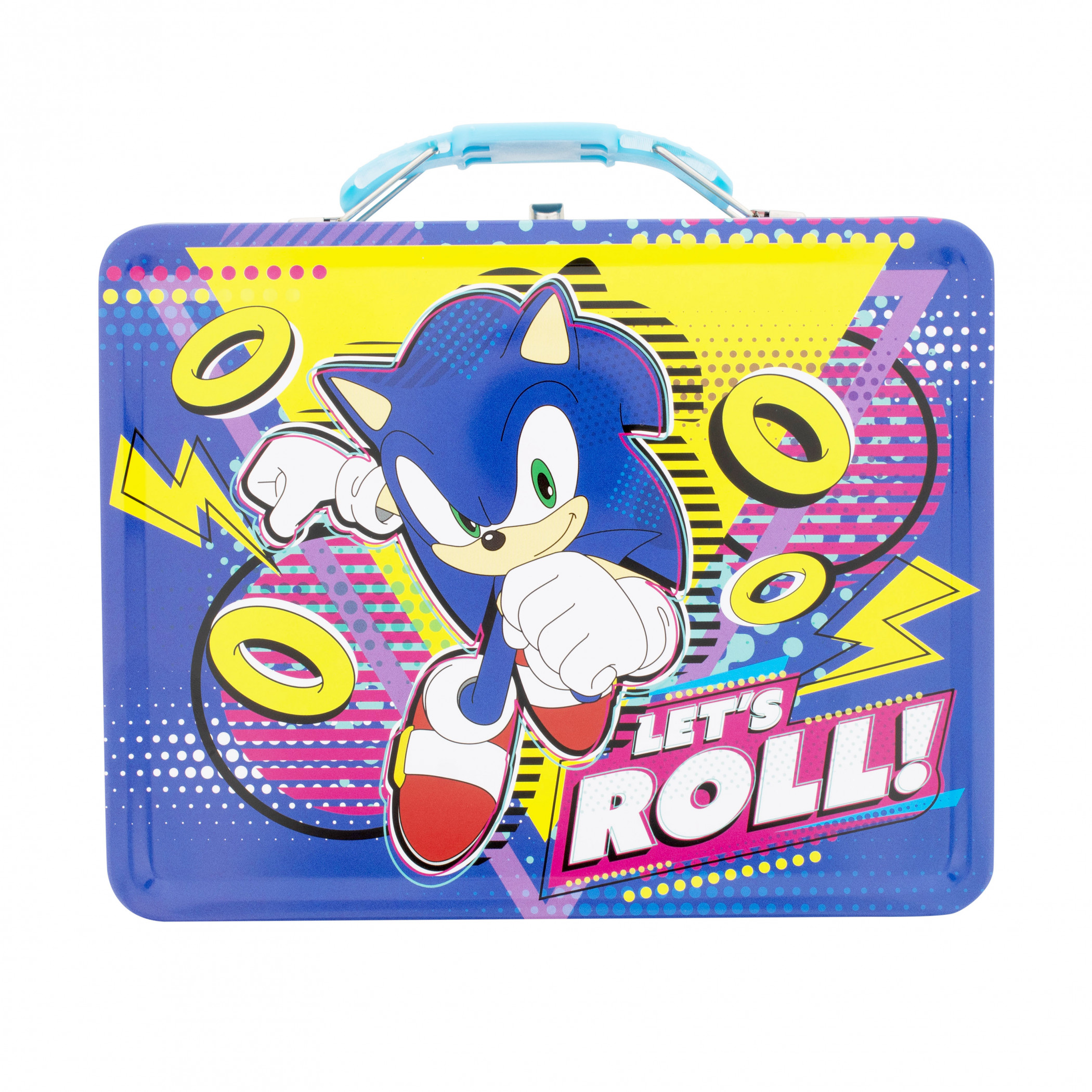 Sonic The Hedgehog Let's Roll! Tin Lunchbox, Multi-Color
