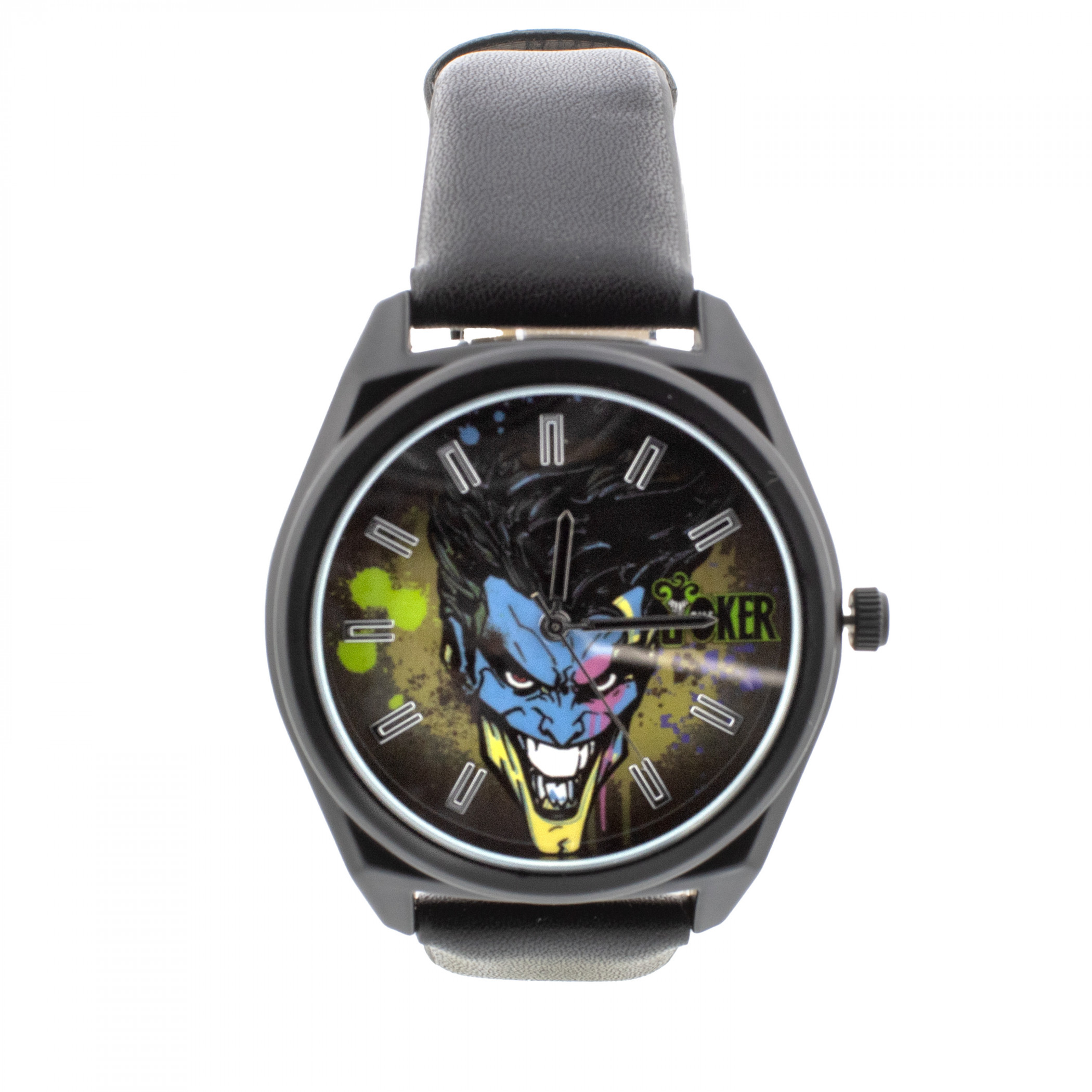 The Joker Paint Splatter Analog Watch, Black