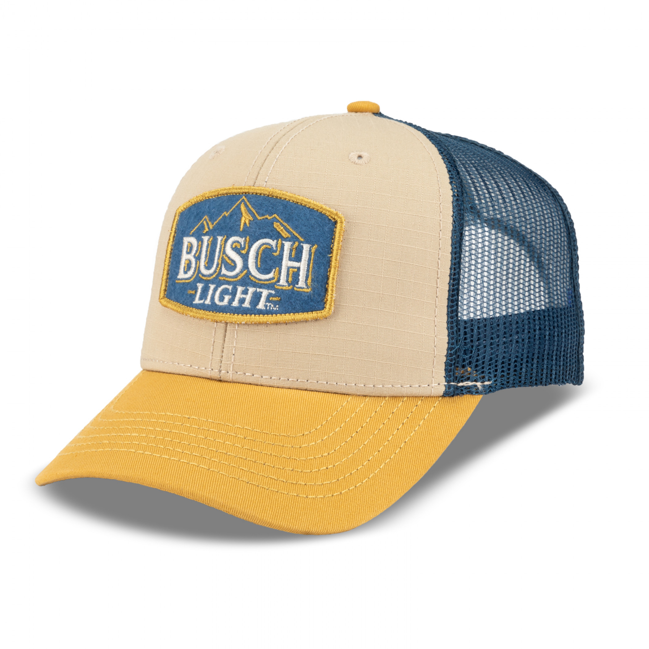 Busch Light Embroidered Felt Patch Washed Cotton Hat