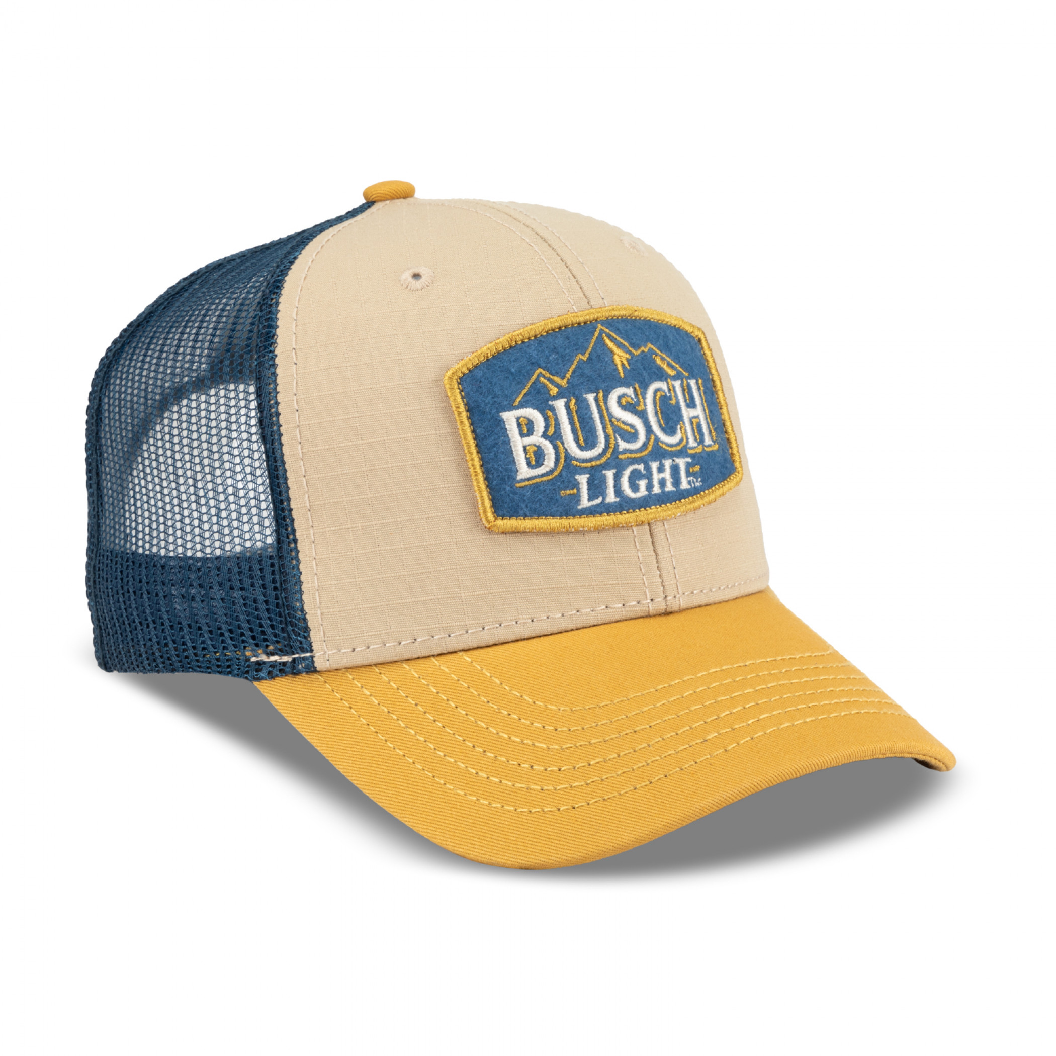 Busch Light Embroidered Felt Patch Washed Cotton Hat