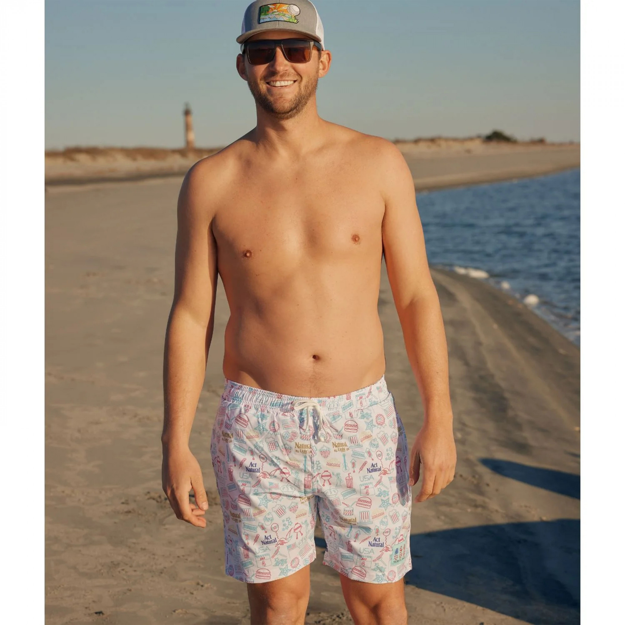 Natural Light Weekend BBQ Tropical Bros. Swimsuit - image 4