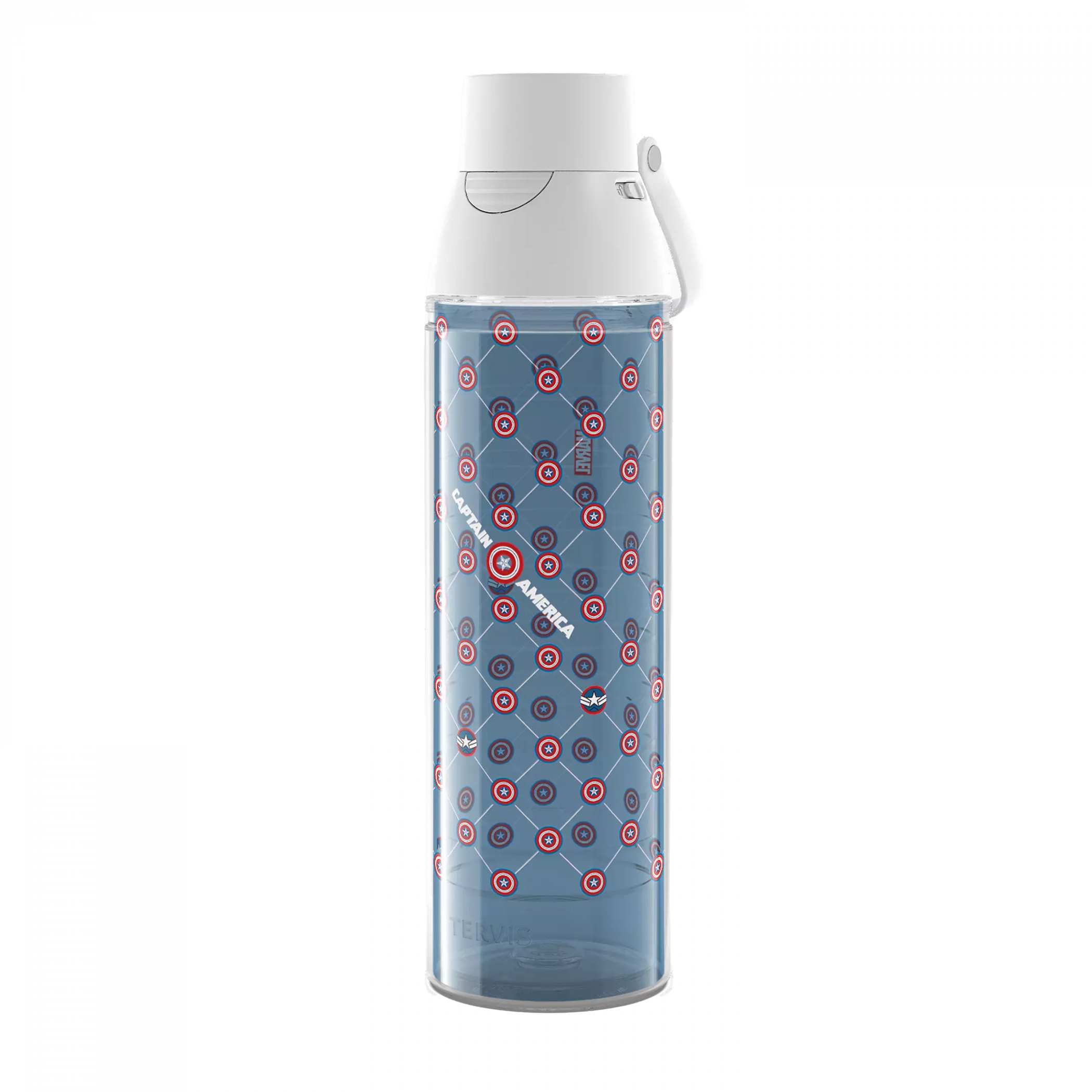 Captain America Shield Pattern 24 oz Venture Tervis® Bottle, Blue
