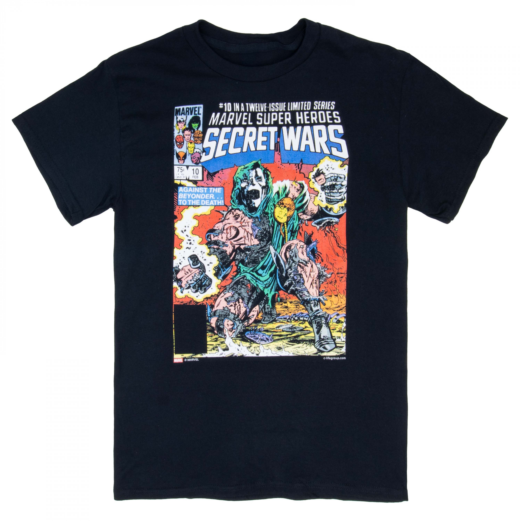 Marvel Comics Secret Wars #10 Comic Cover T-Shirt, Black
