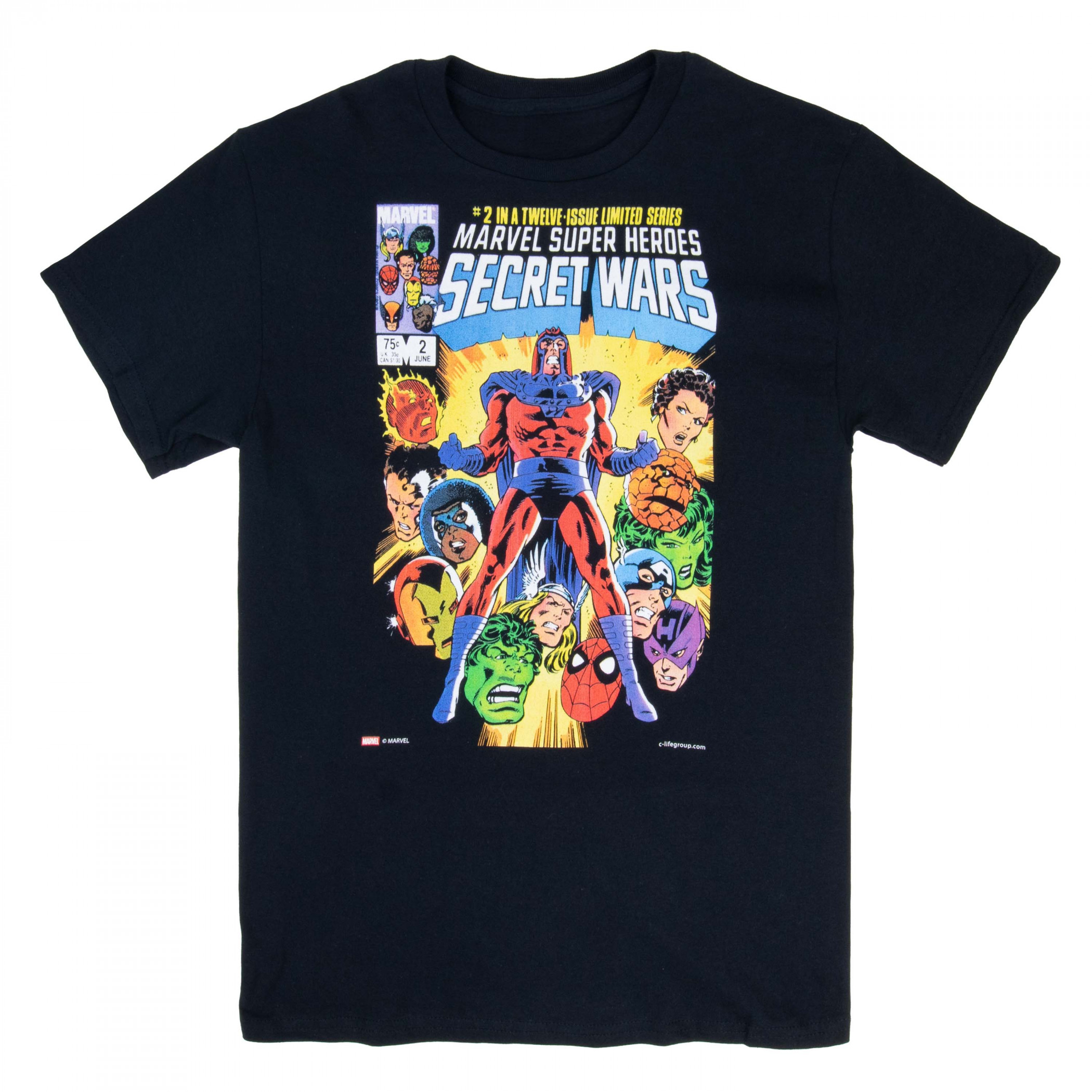Marvel Comics Secret Wars #2 Comic Cover T-Shirt, Black