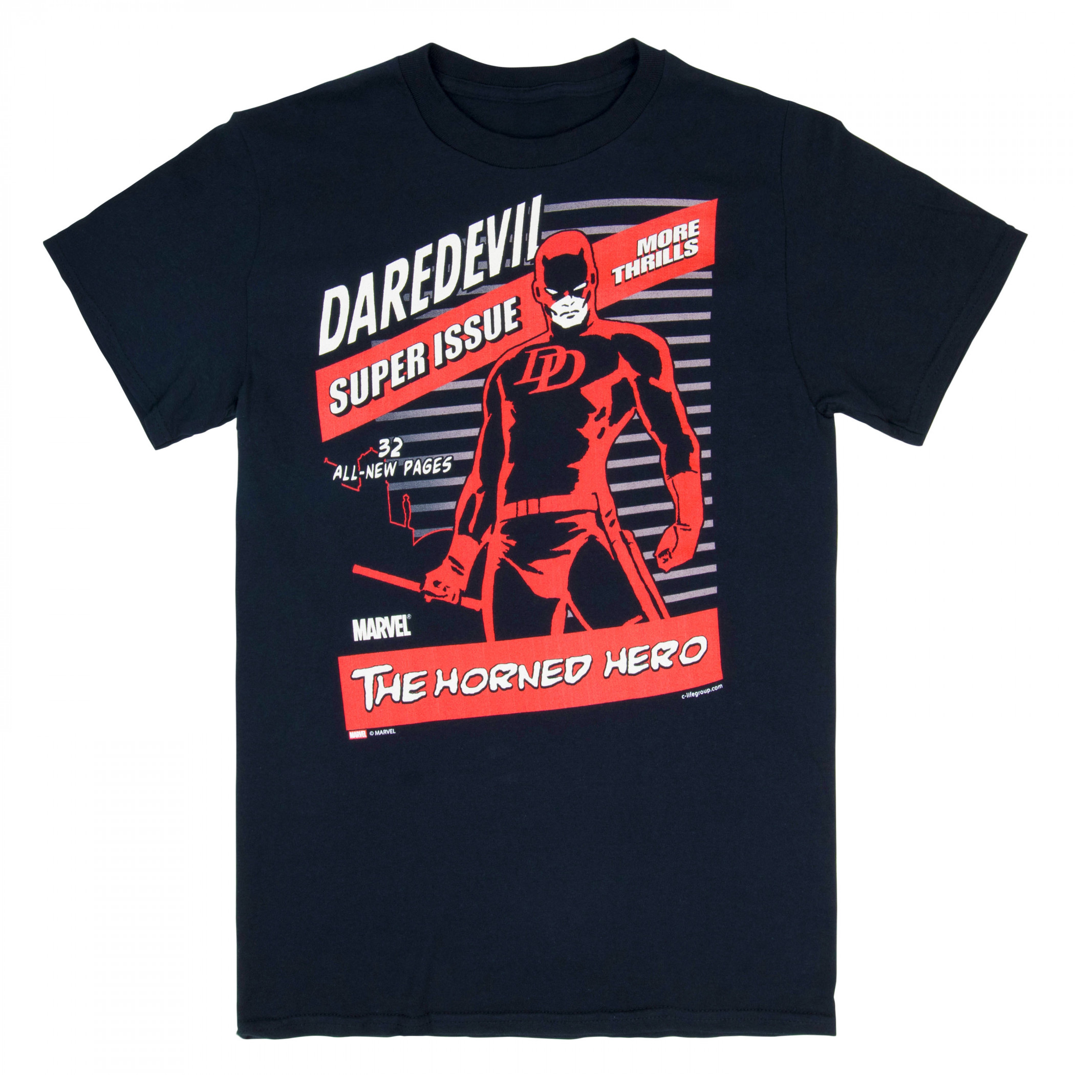 Daredevil The Horned Hero Action Strips T-Shirt Black - Picture 3 of 14