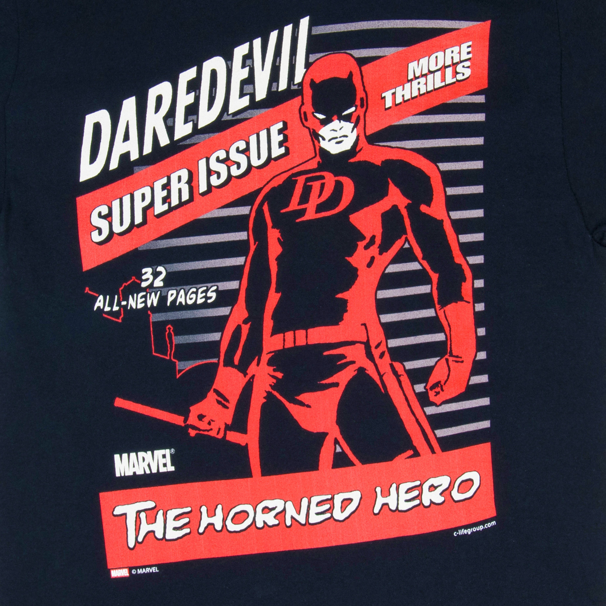 Daredevil The Horned Hero Action Strips T-Shirt Black - Picture 4 of 14