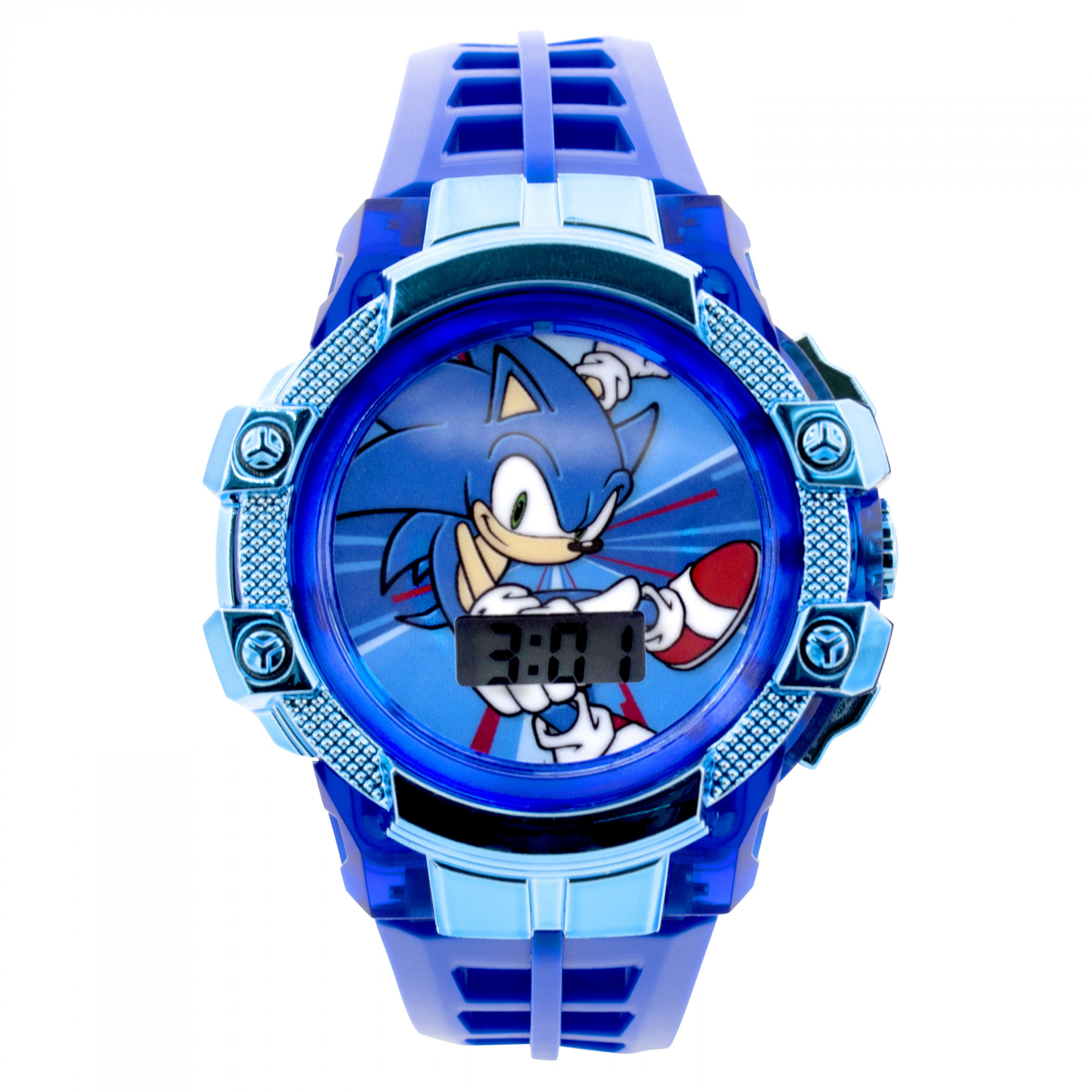 Sonic The Hedgehog Flashing Lights LCD Kid's Watch, Blue