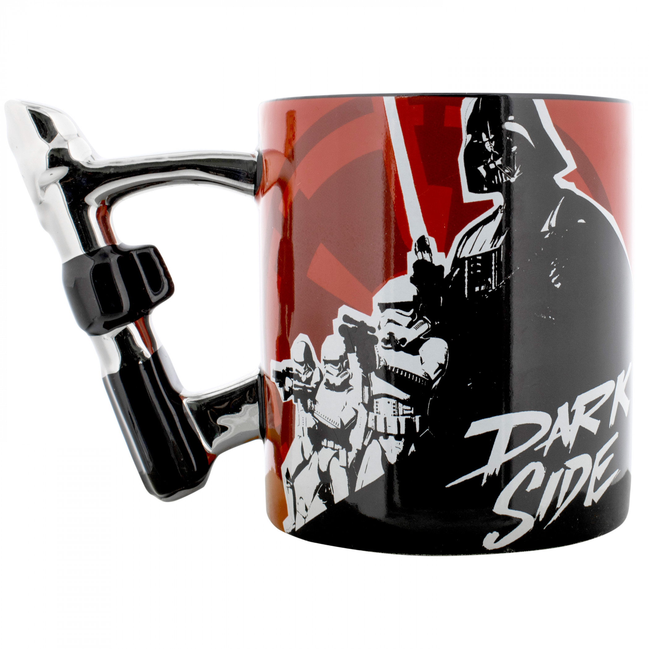 Star Wars The Dark Side 20oz Mug with Lightsaber Handle, Multi-Color