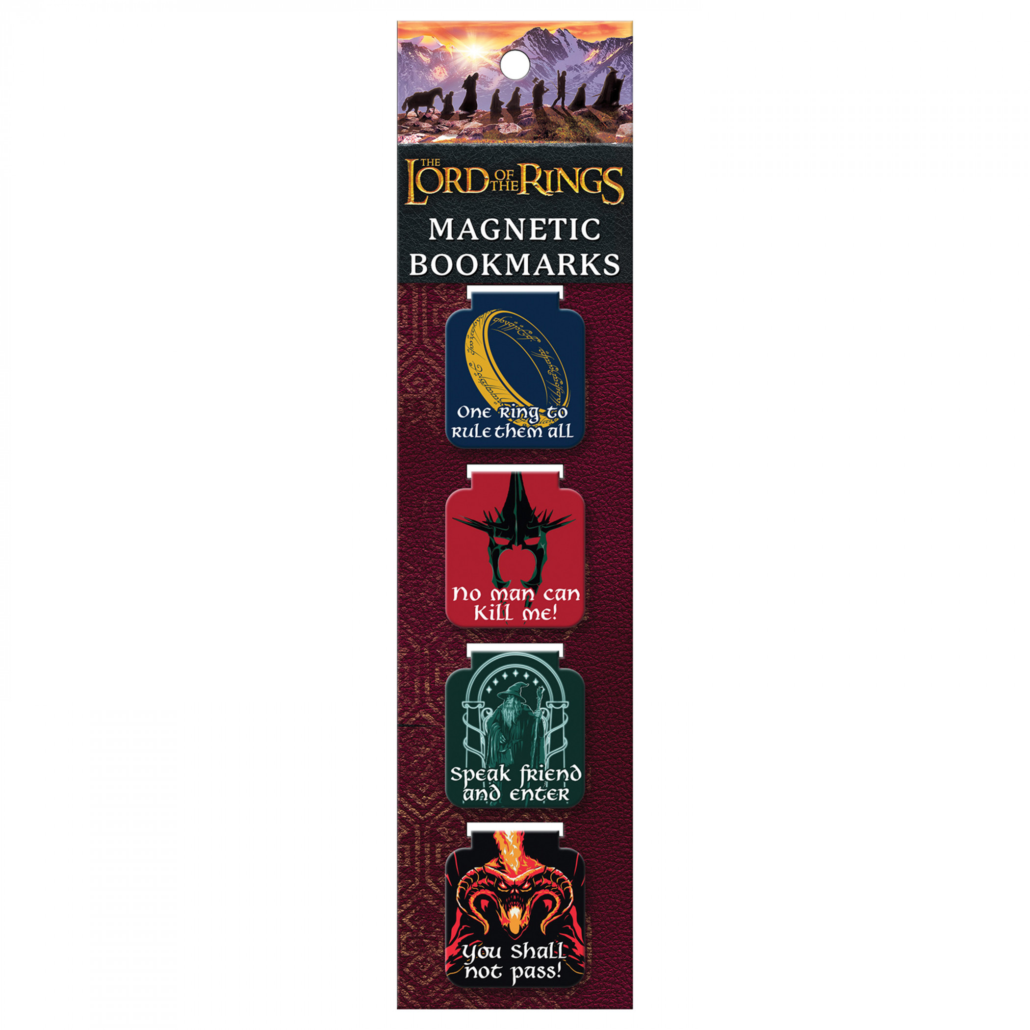 Lord of the Rings Magnetic Bookmark Set, Multi-Color