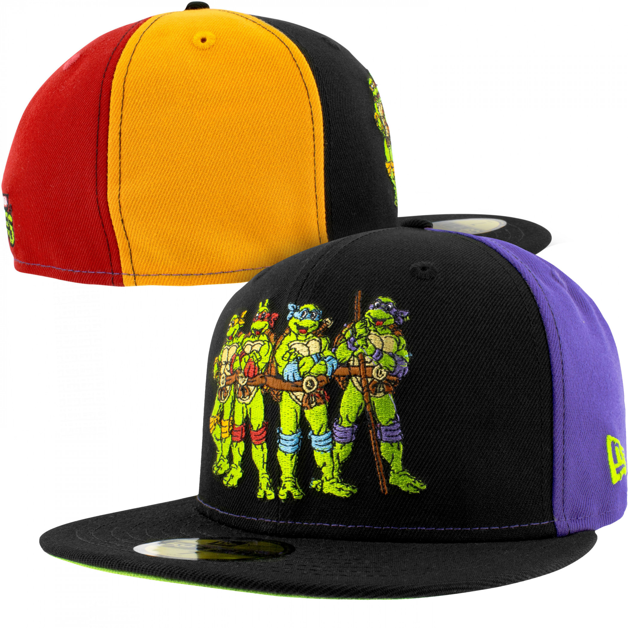 Teenage Mutant Ninja Turtles Quad Colors New Era 59Fifty Fitted Hat, Multi-Color