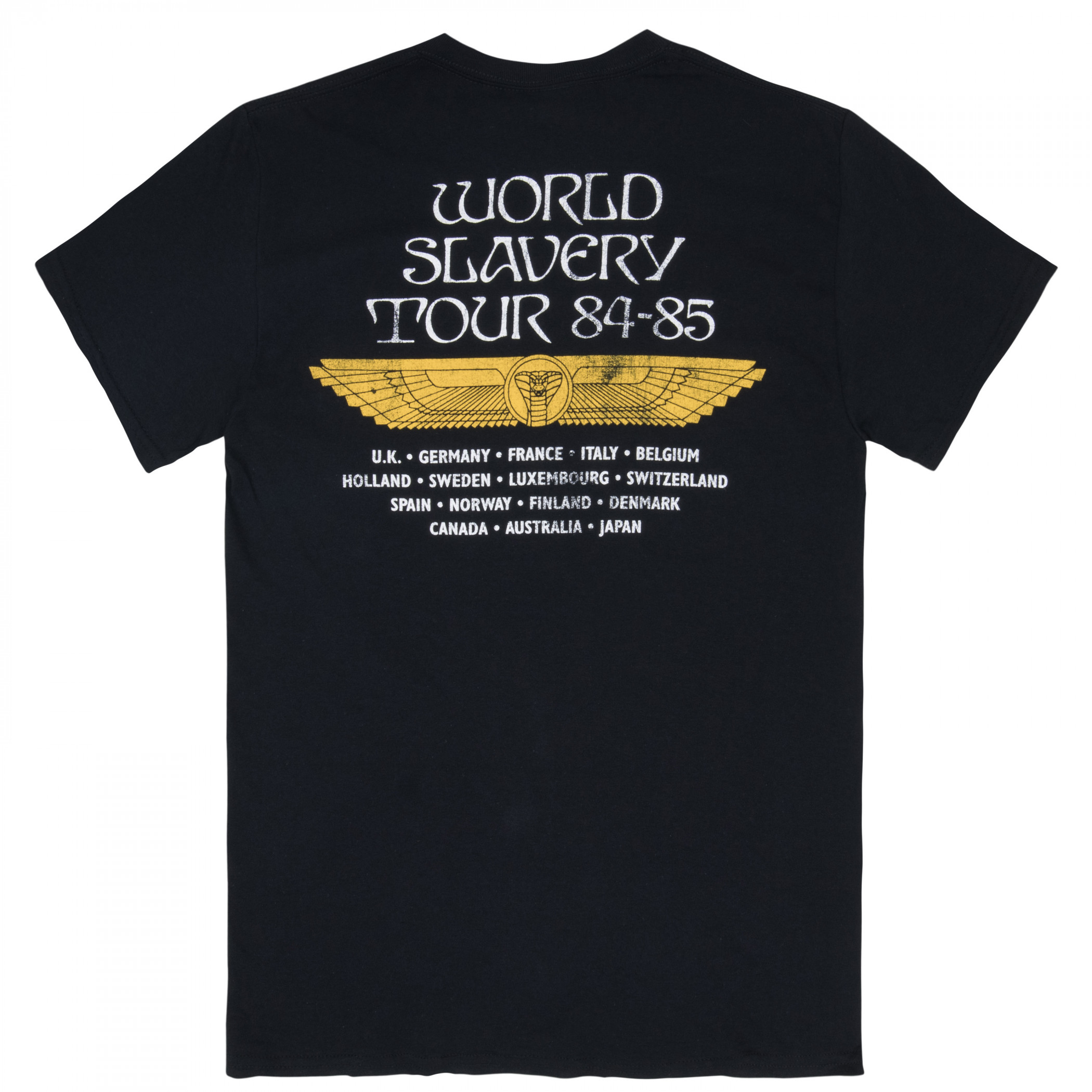 Iron Maiden Powerslave World Slavery Tour Front and Back Print T-Shirt