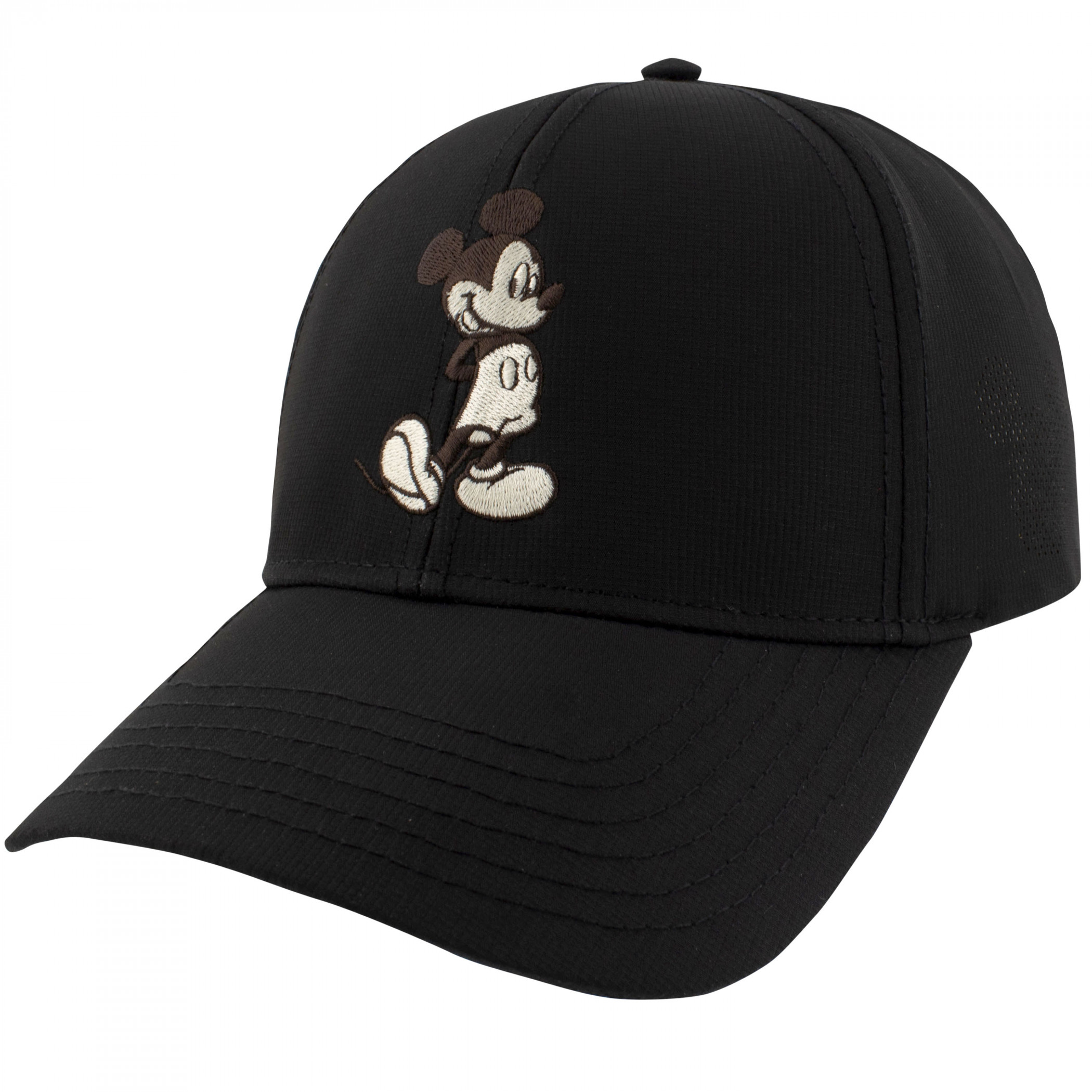 Mickey Mouse Stand Alone Embroidered 5 Panel Dad Hat, Black