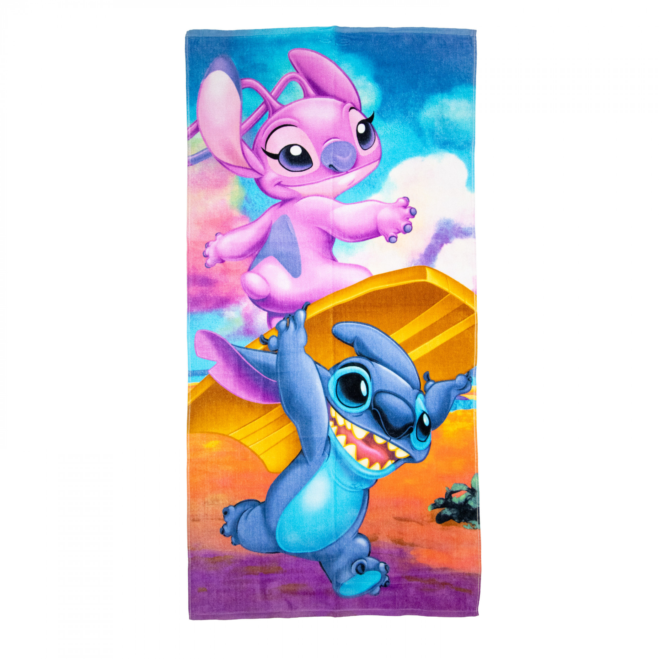 Lilo and Stitch Angel Surfers Beach Towel, Multi-Color