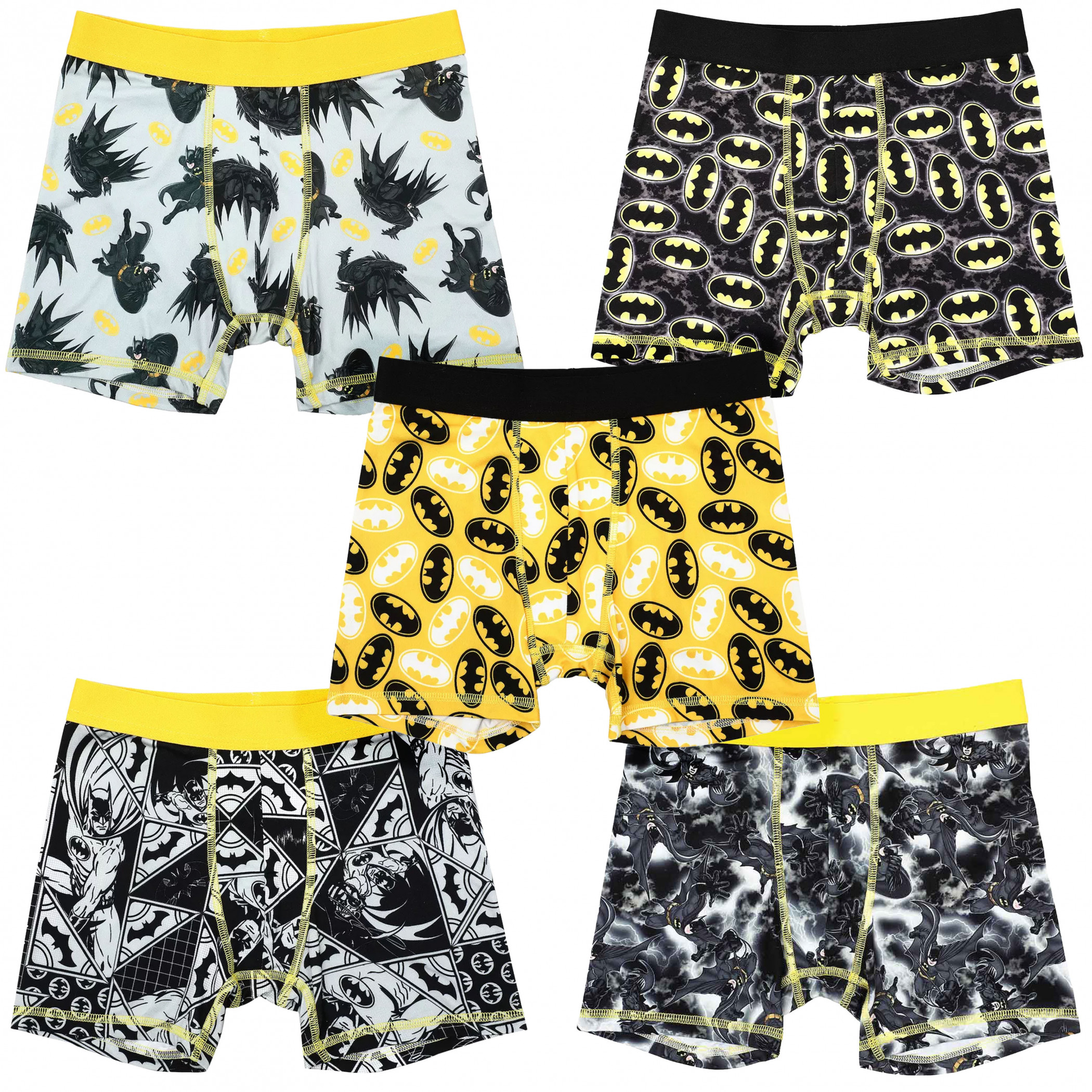 Batman 5-Pack Youth Boxer Briefs, Multi-Color